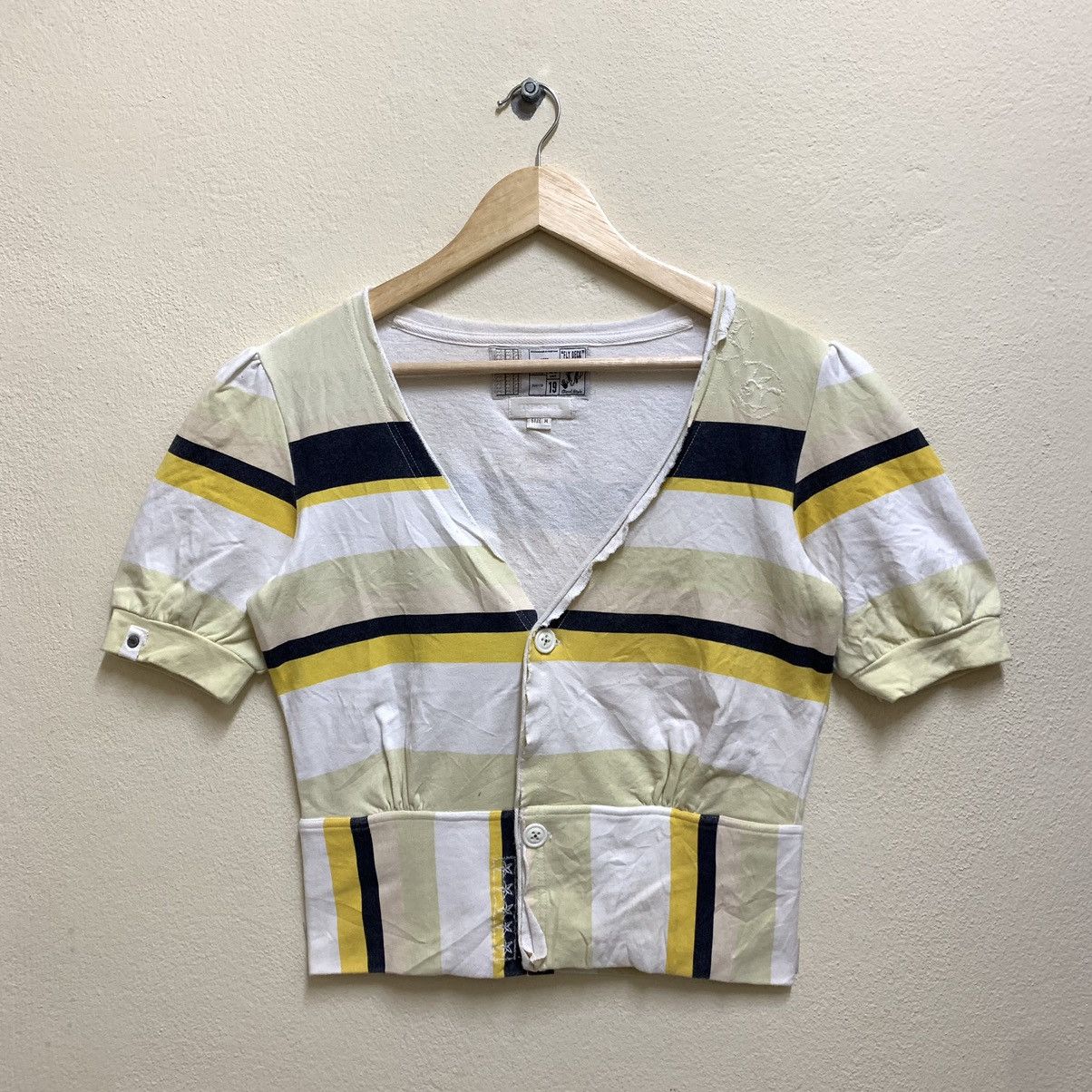 Diesel DIESEL FLY DECK Stripe Short Sleeve Cardigan Sweater Size M / US 6-8 / IT 42-44 - 1 Thumbnail