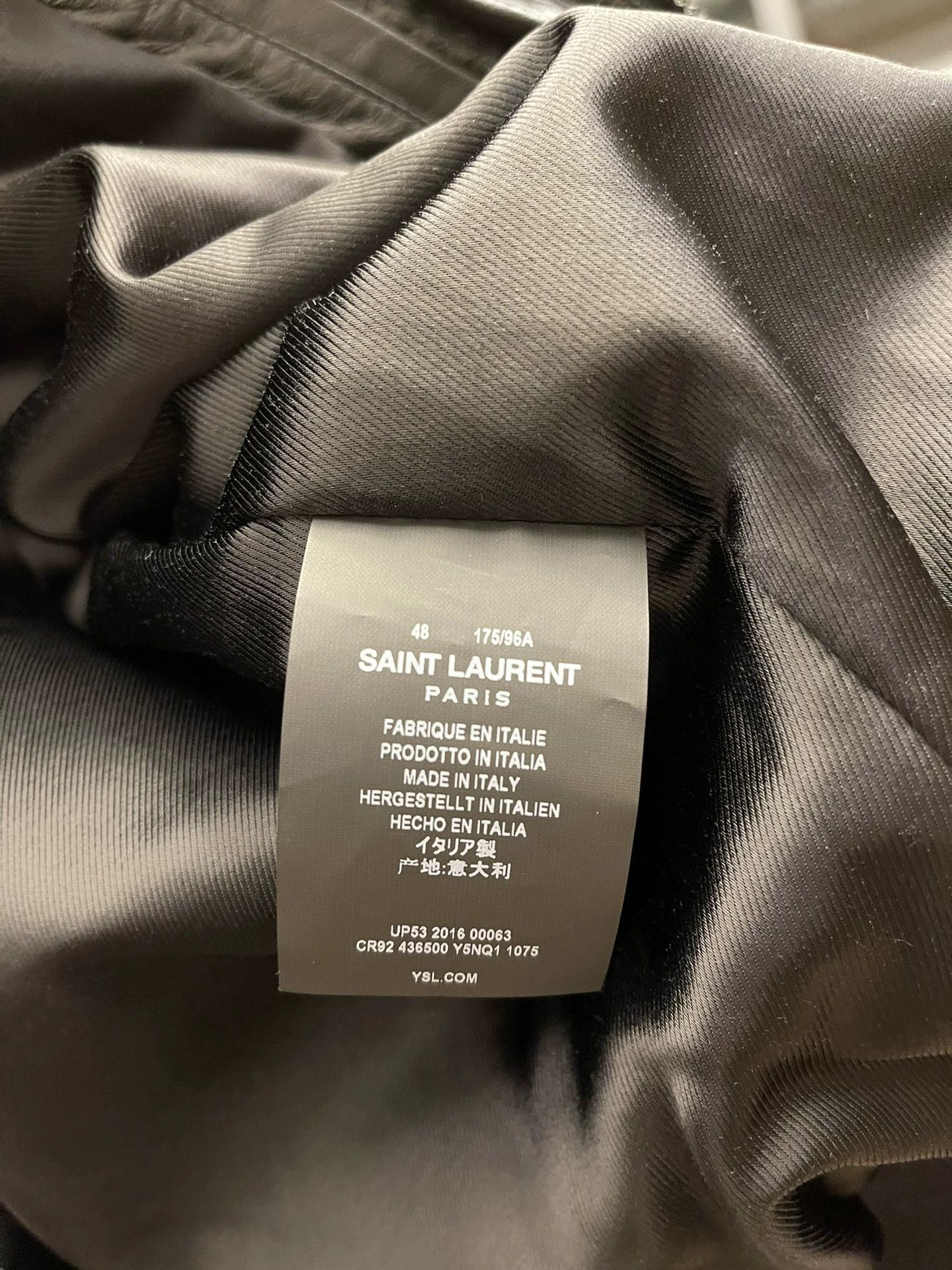 Saint Laurent Paris Saint Laurent Paris Back rhinestone leather jacket-2505 Size US M / EU 48-50 / 2 - 4 Thumbnail