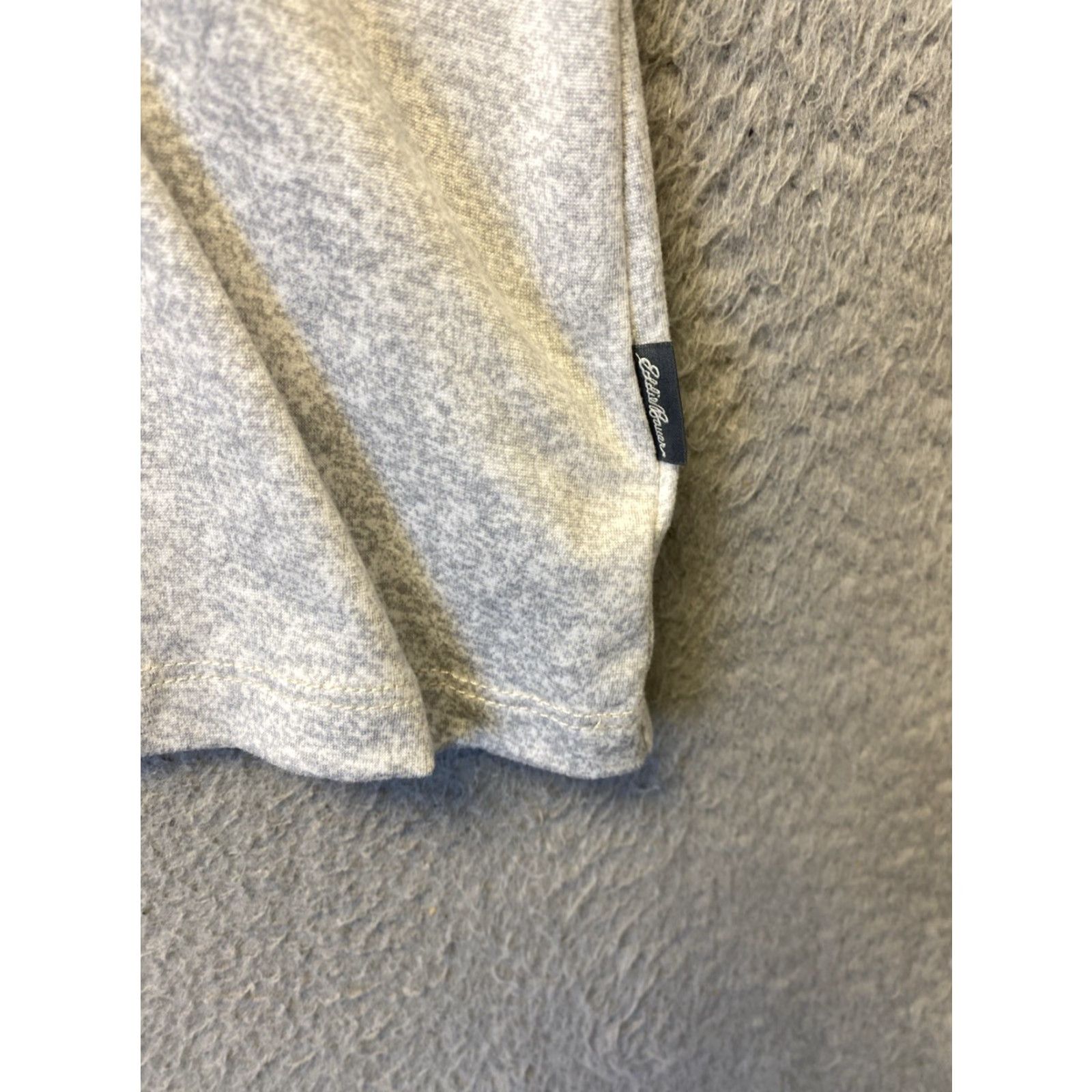 Eddie Bauer Eddie Bauer T Shirt Womens L Cotton Short Sleeve Vneck Heather Gray /136-2 Size L / US 10 / IT 46 - 3 Thumbnail