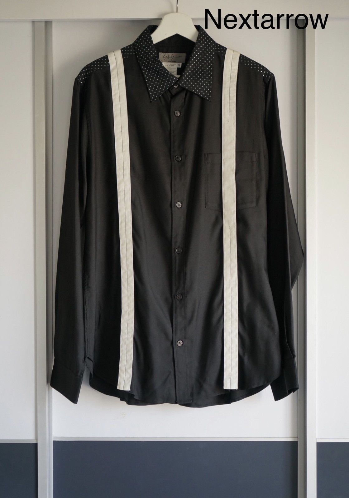 Yohji Yamamoto Yohji Yamamoto 07ss False Strap Silk Shirt 2412-Nextarrow Size US L / EU 52-54 / 3 - 1 Thumbnail
