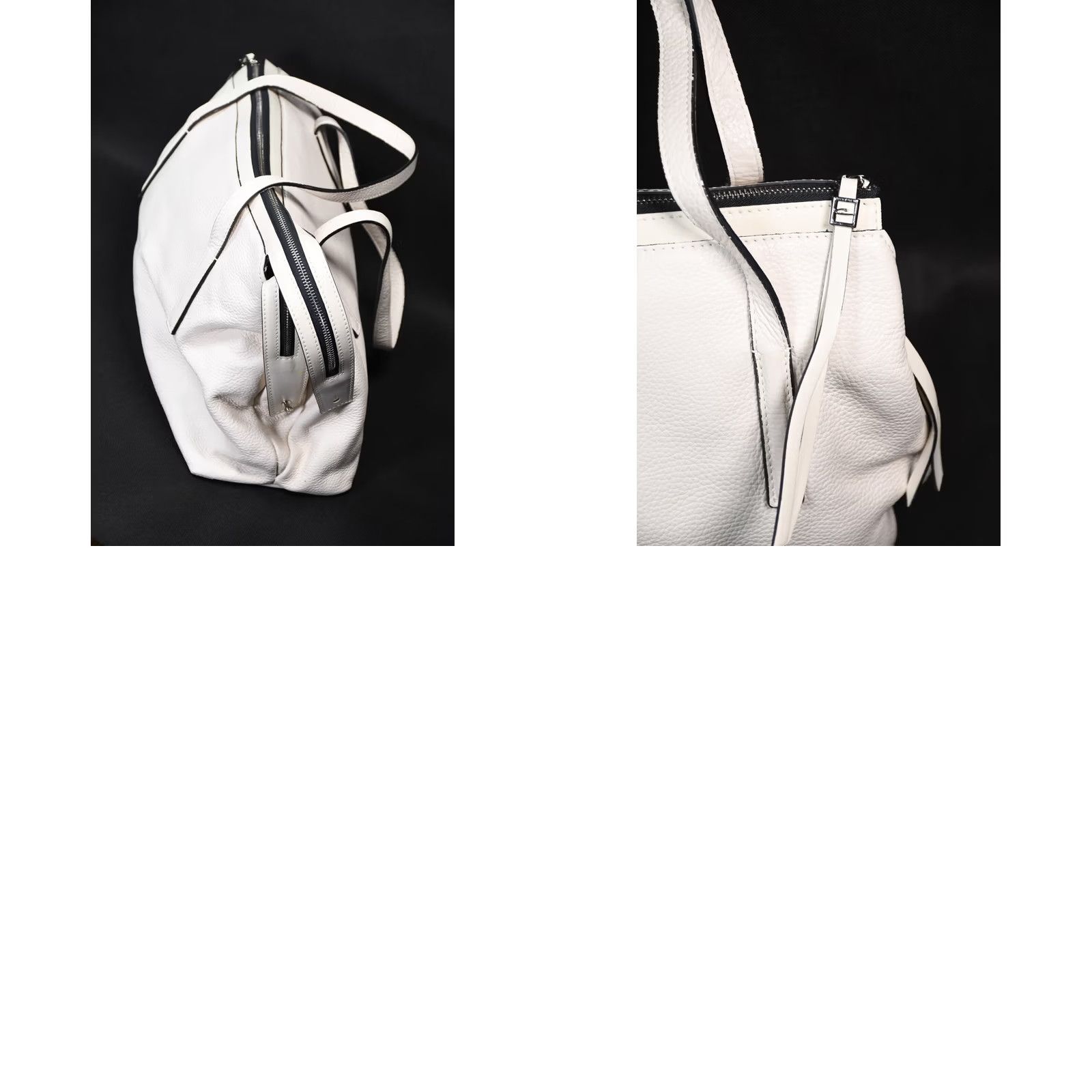 Gianni Chiarini GIANNI CHIARINI Ivory Leather Shoulder Bag Ladies Large Ivory Shoulder Bag Size ONE SIZE - 9 Thumbnail