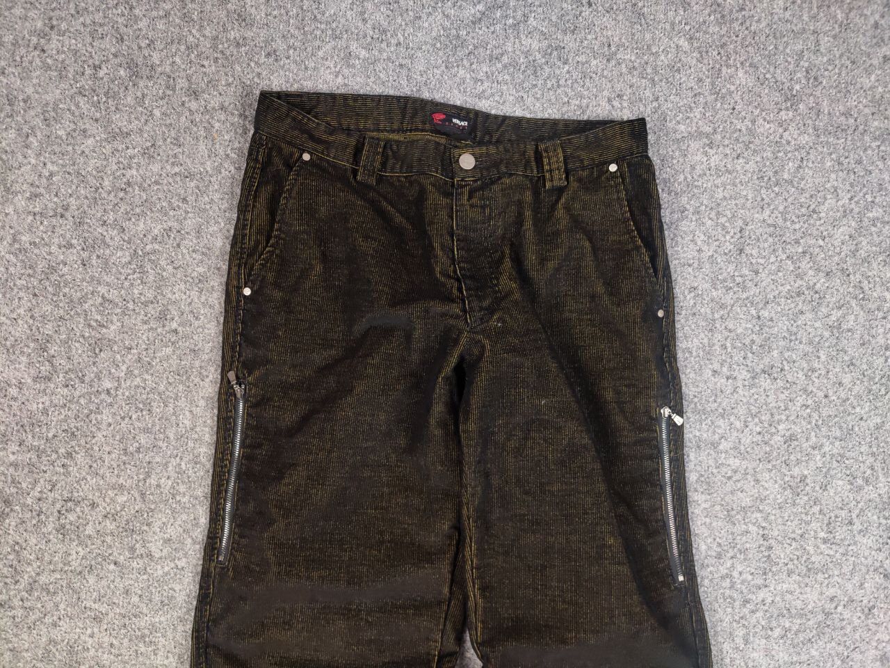 Versace 🔥 Vintage 90's Versace Corduroy Gradient fabric Zip Pants Size US 34 / EU 50 - 11 Thumbnail