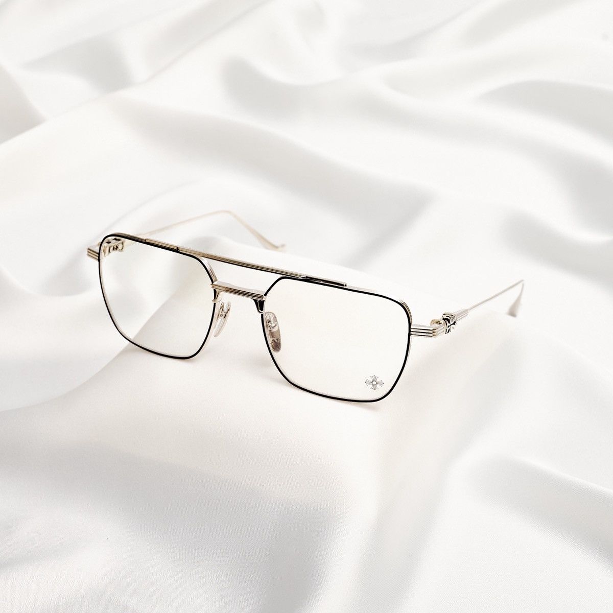Chrome Hearts CHROME HEARTS MAGNUM II MATTE BLACK/SHINY SILVER GLASSES Size ONE SIZE - 1 Thumbnail
