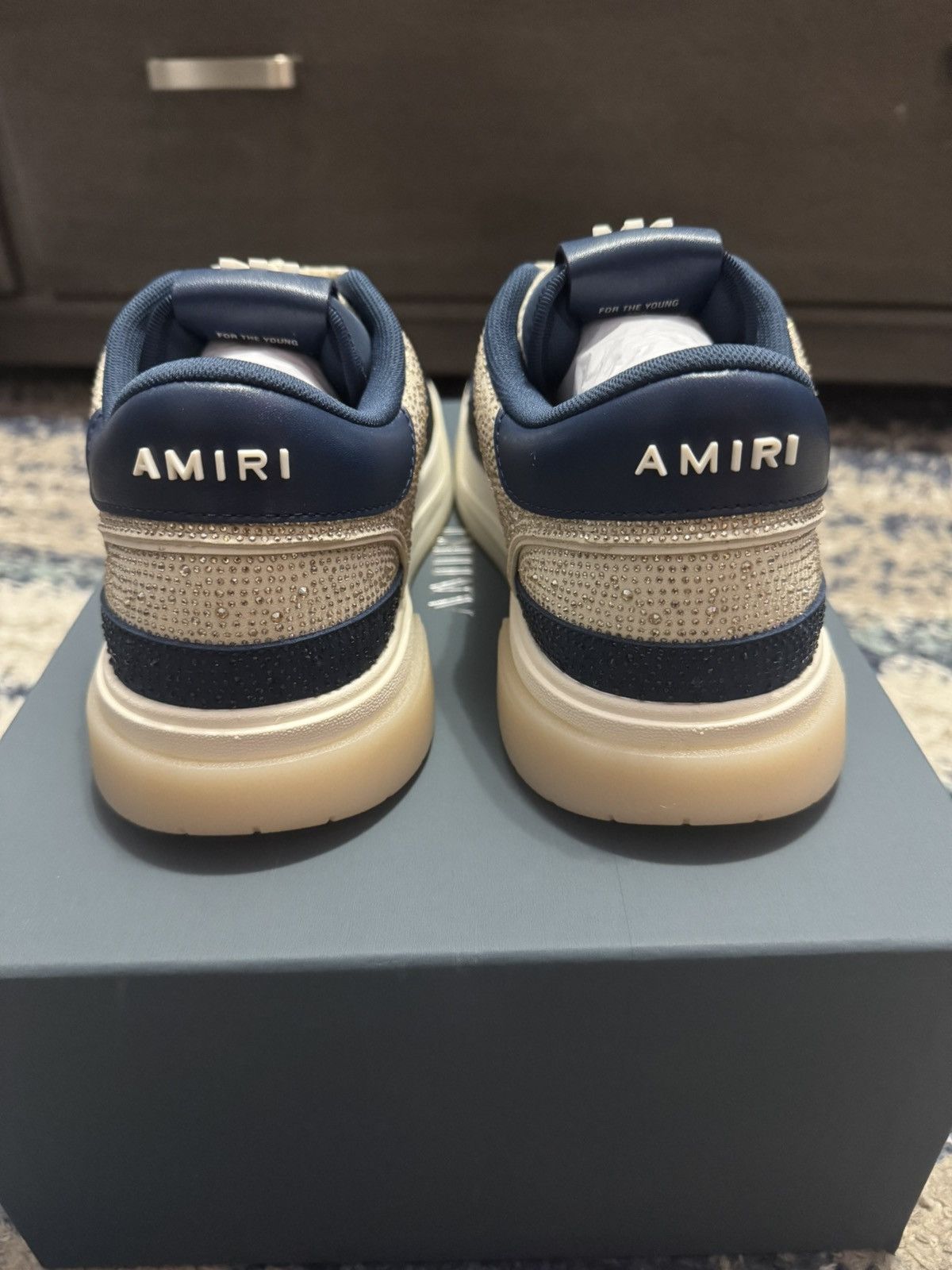 Amiri AMIRI Crystal Classic Leather Low-Top Sneakers Size US 9 / EU 42 - 3 Thumbnail