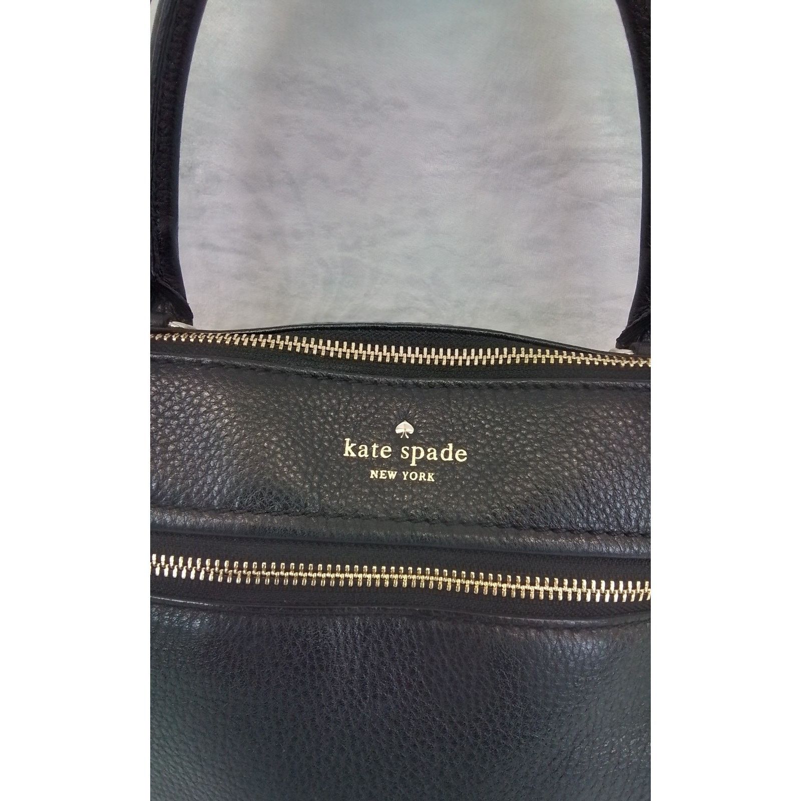Kate Spade Kate Spade Leather Handbag Purse Black Gold Top Handle Size ONE SIZE - 6 Thumbnail