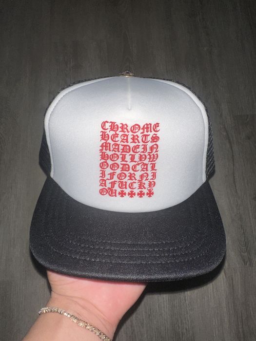 Chrome Hearts Chrome Hearts Eyechart Trucker Hat | Grailed