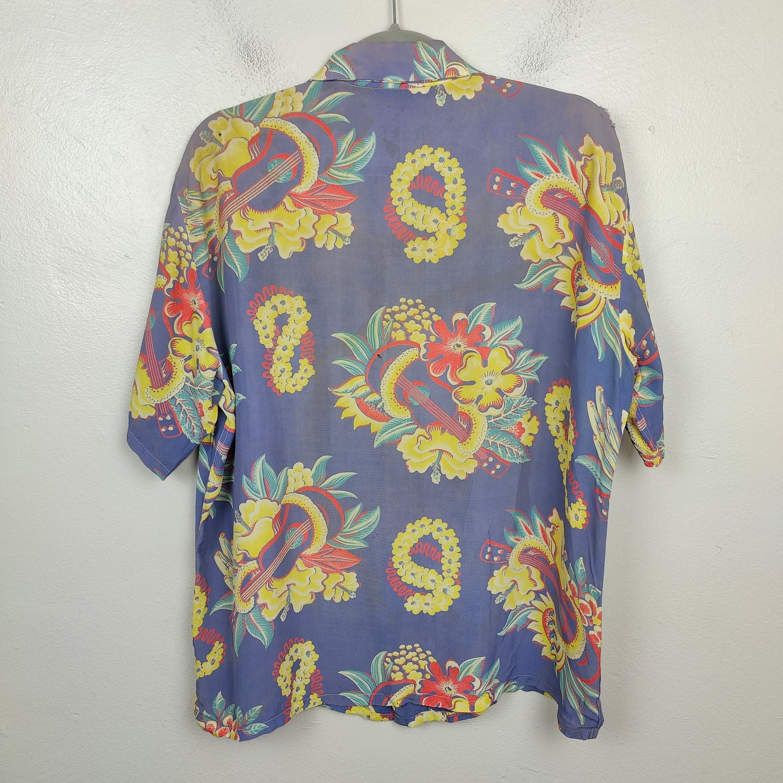 Other Vintage 40s 50s Made in California Rayon Hawaiian Shirt Men Size US M / EU 48-50 / 2 - 11 Thumbnail