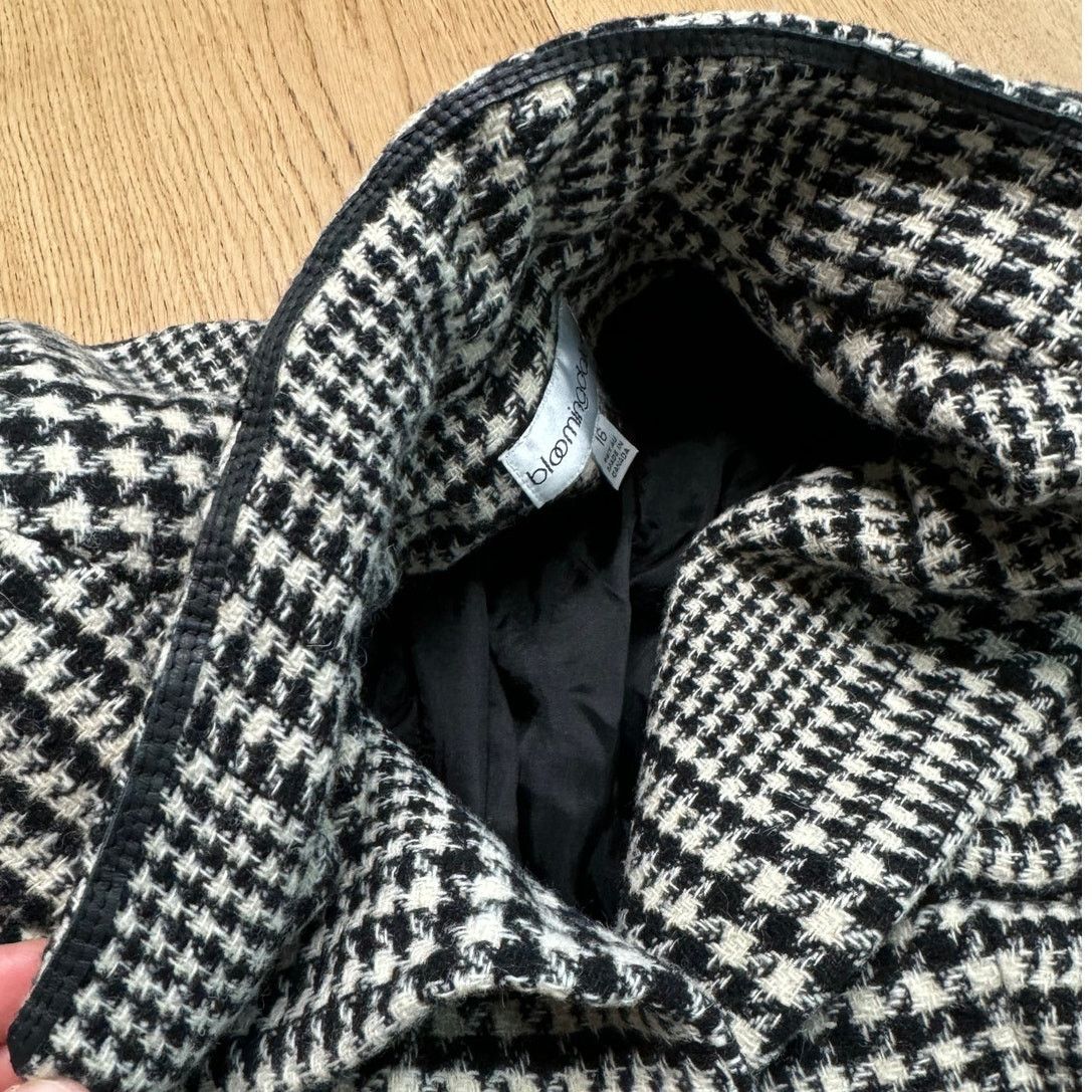 Bloomingdale's NEW Bloomingdales Women's Vintage 90's Wool Plaid Peacoat Size M / US 6-8 / IT 42-44 - 10 Thumbnail