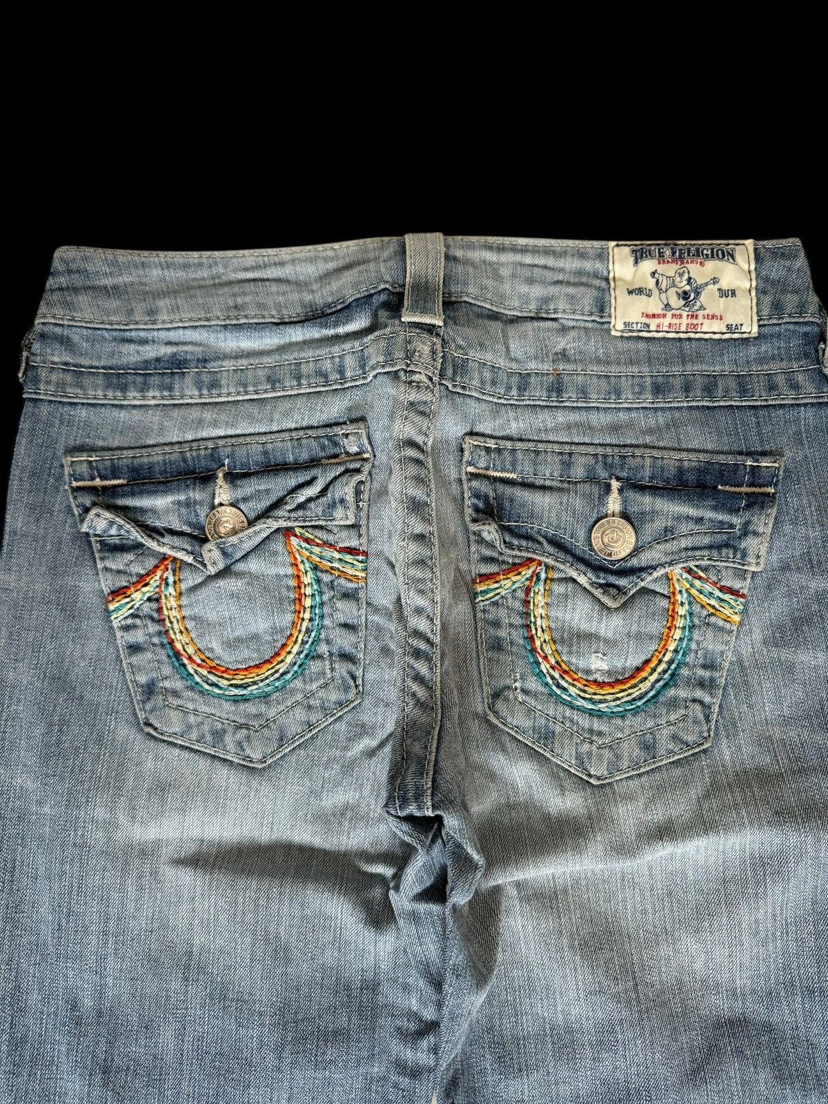 True Religion True Religion Washed Flared Bootcut Denim Jeans Hi-Rise Boot Size 26" / US 2 / IT 38 - 4 Thumbnail