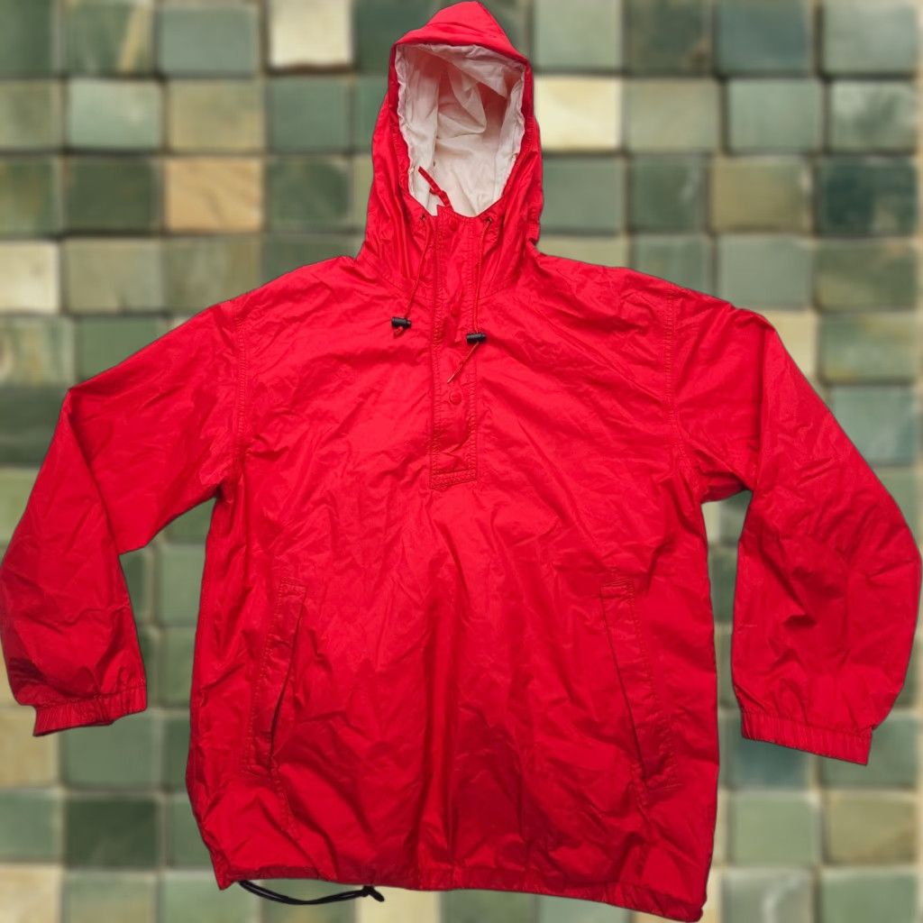 Vintage VINTAGE L.L. Bean Windbreaker Jacket Mens Large Red 1/4 Zip 90s Gorpcore Rain Windbreaker Size US L / EU 52-54 / 3 - 1 Thumbnail