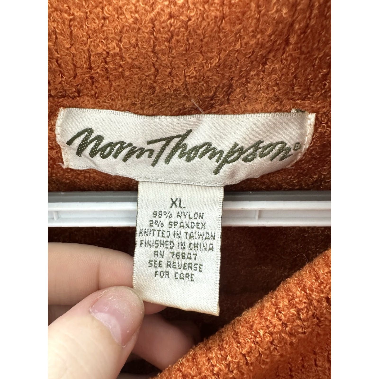 Jim Thompson Norm Thompson Womens Sweater XL Orange Long Sleeve Turtleneck Pullover All Seasons Casual 90s Womens Size XL / US 12-14 / IT 48-50 - 4 Thumbnail