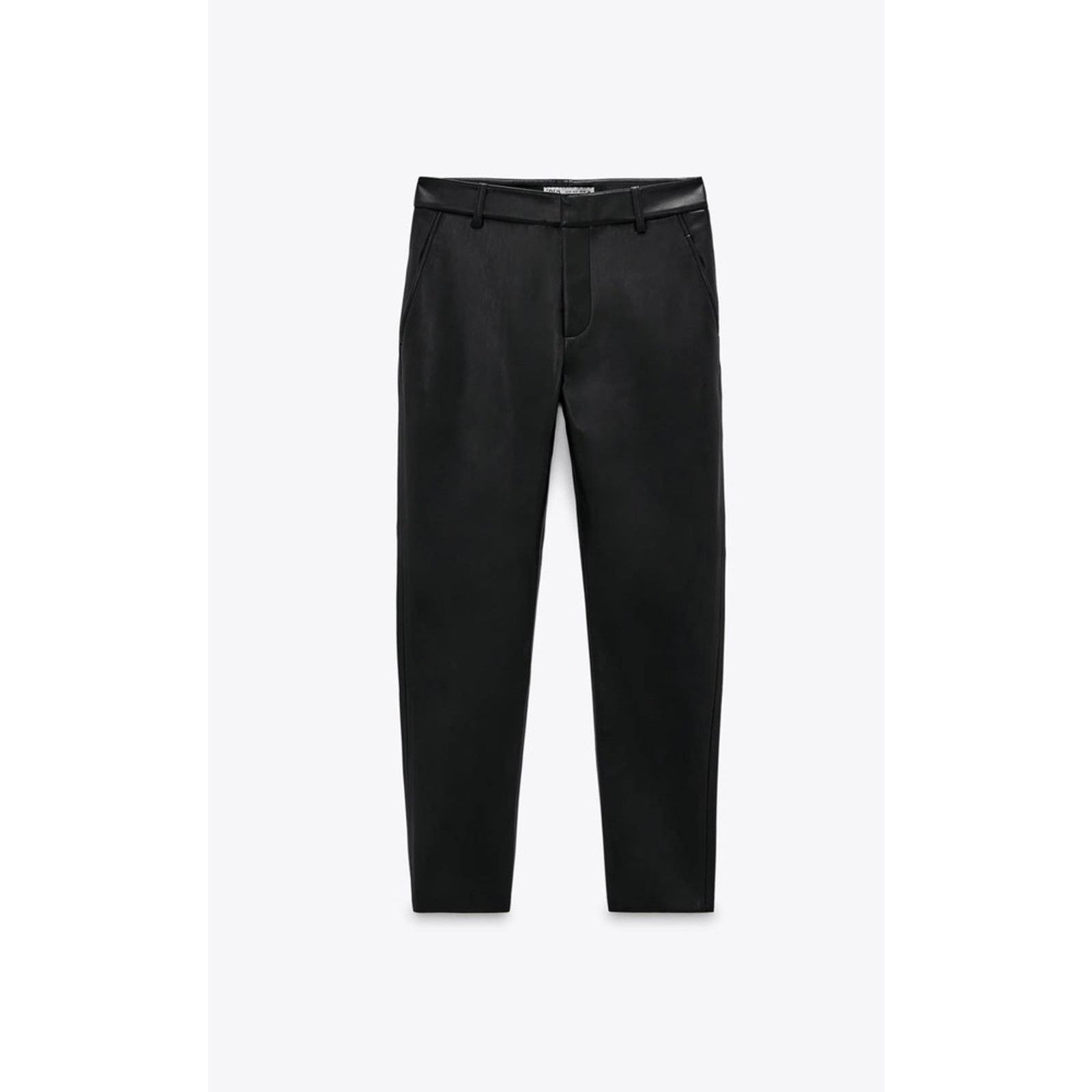 Zara ZARA BLOGGER FAVORITE FAUX LEATHER PANTS BLACK Size 28" / US 6 / IT 42 - 10 Thumbnail