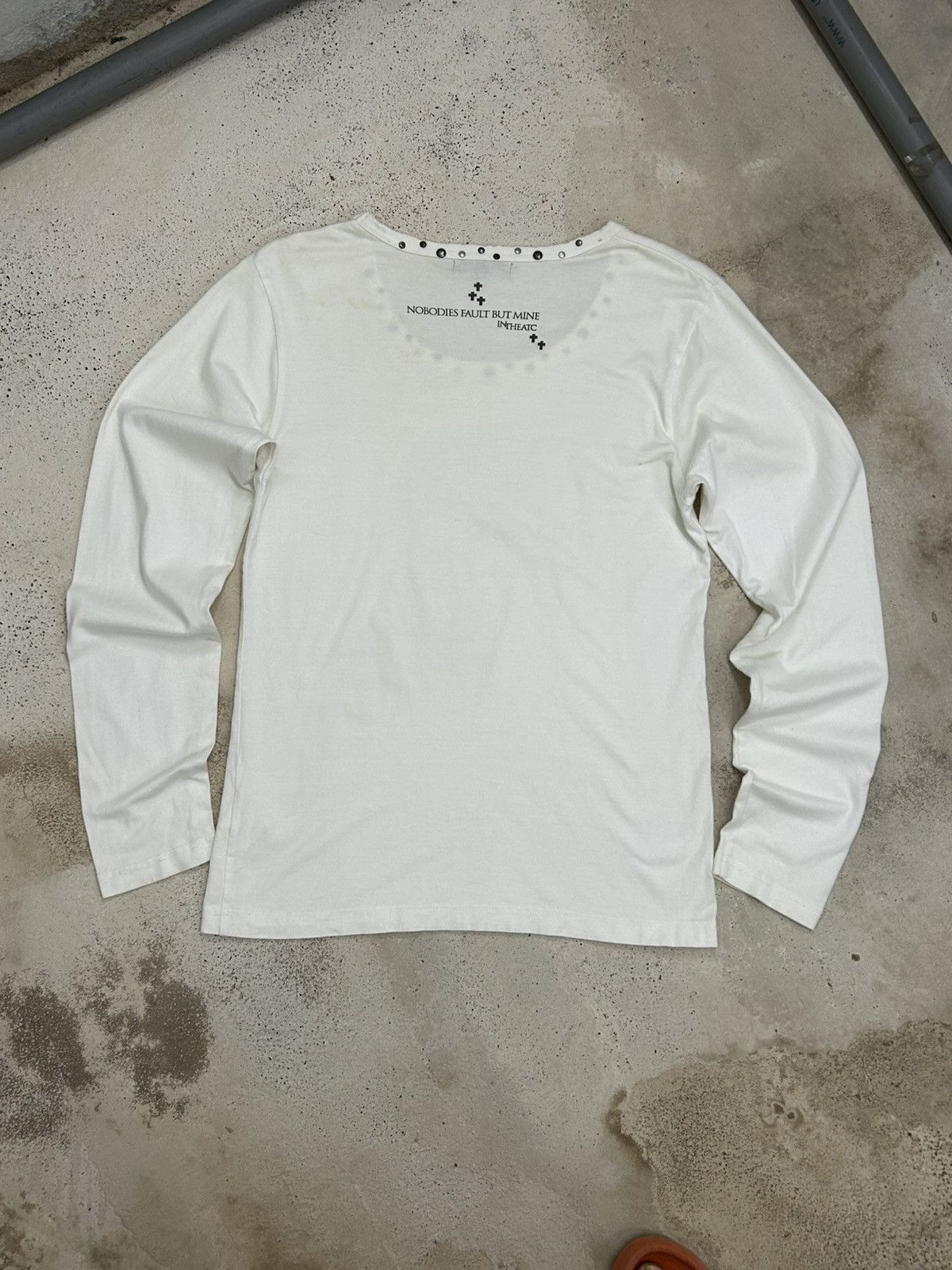 Designer × Japanese Brand Studded Elegance – White Long Sleeve with Rhinestone Skull Size US S / EU 44-46 / 1 - 11 Thumbnail
