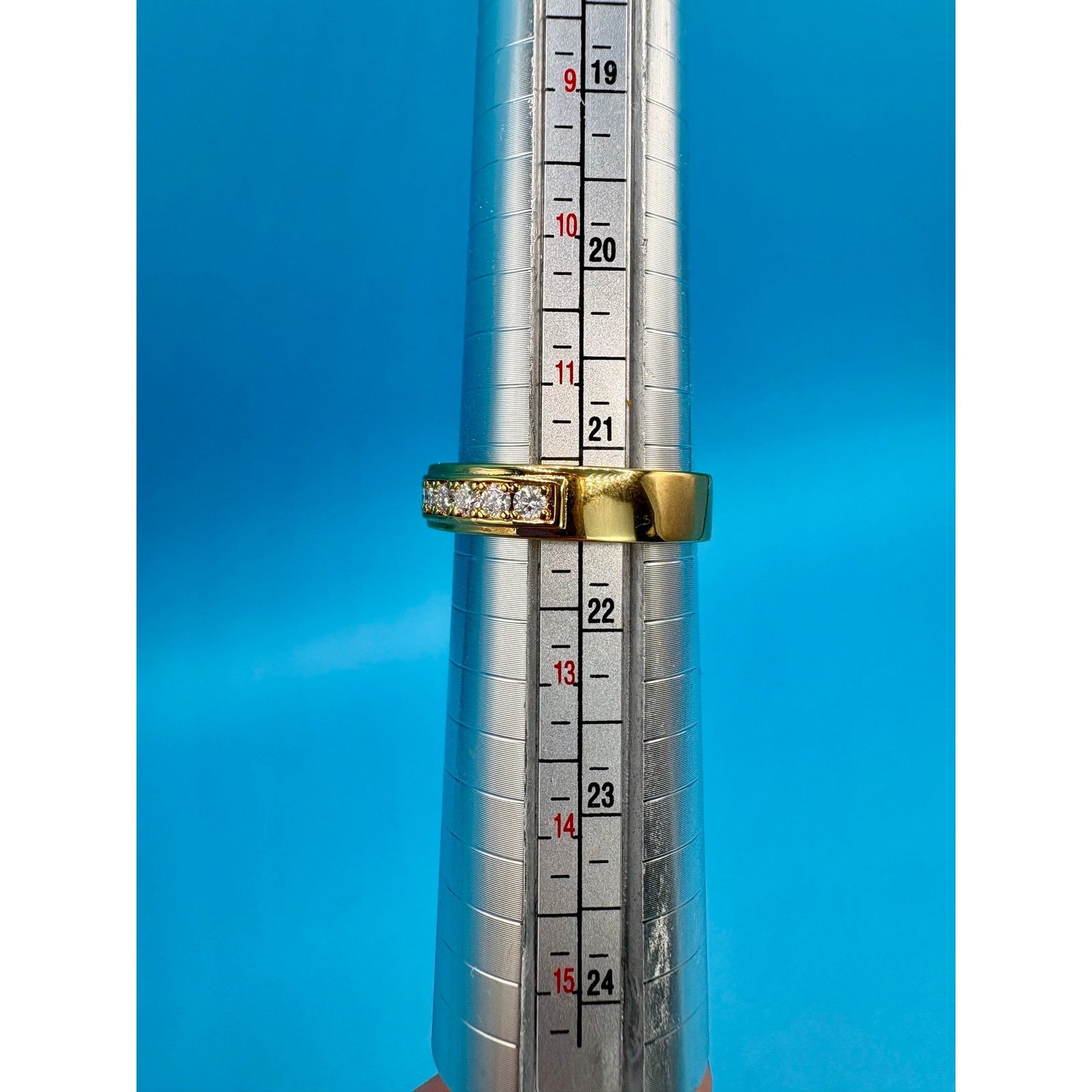 Jewelry Sz. 12 .5CTW Moissanite Band - 14k Vermeil over 925 Sterling Size ONE SIZE - 5 Thumbnail