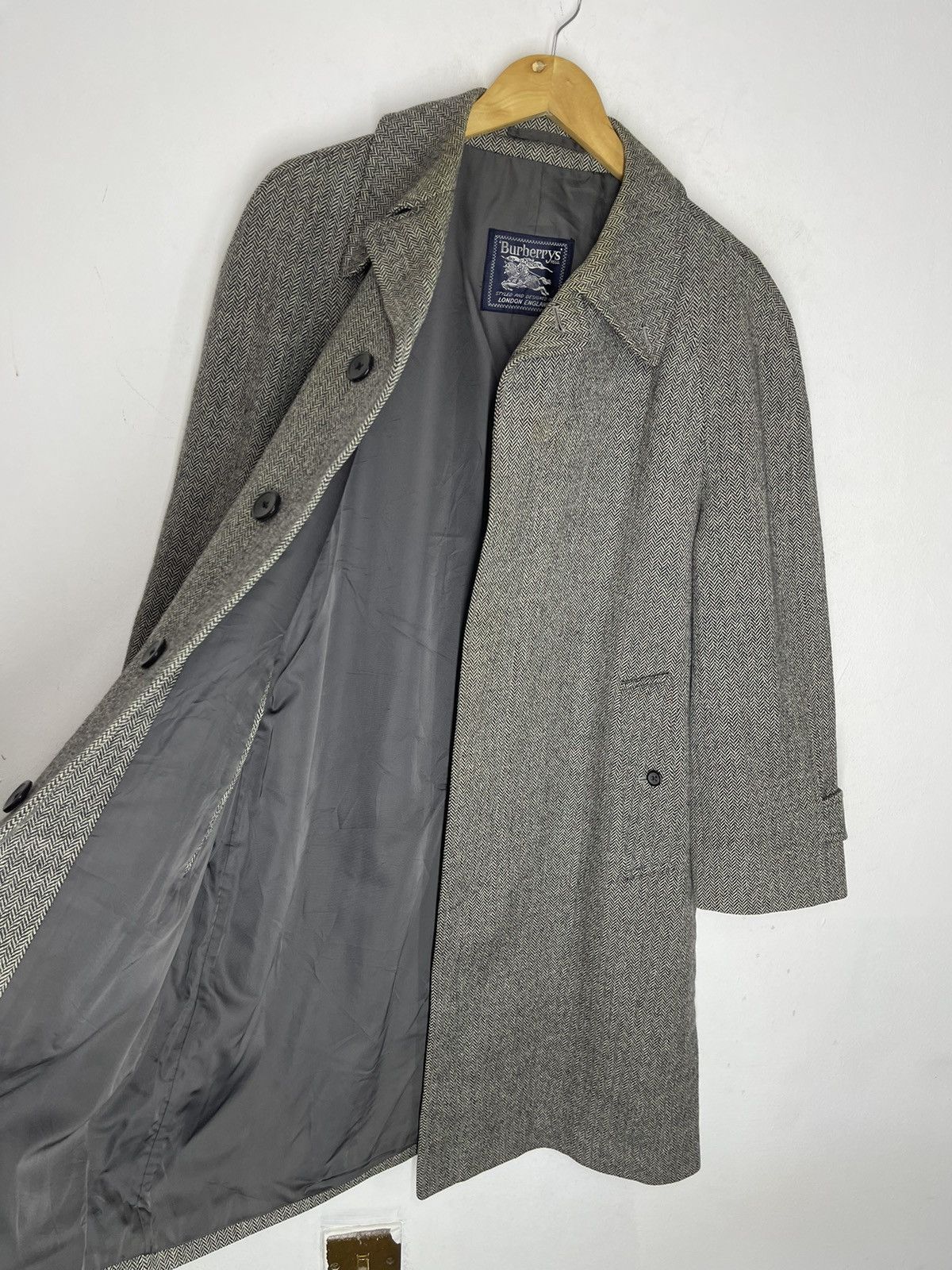 Burberry Prorsum Vintage Houndstooth Tweed Burberrys’ Prorsum Trench Coat Size US L / EU 52-54 / 3 - 5 Thumbnail