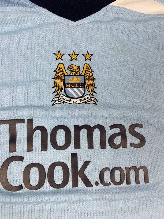 Le Coq Sportif Vintage Manchester City 2008 2009 Home Shirt Soccer Jersey Size US XXL / EU 58 / 5 - 4 Thumbnail