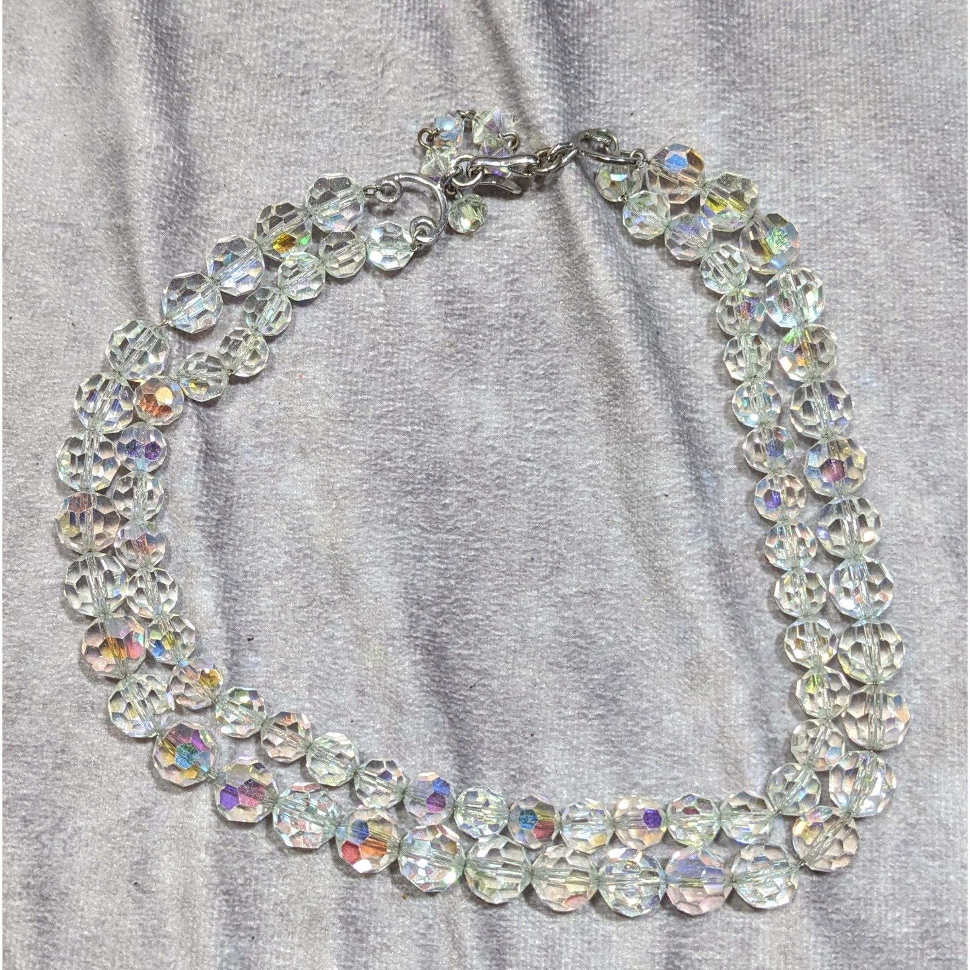 Other Vintage Double-Strand Aurora Borealis Crystal Bead Necklace Size ONE SIZE - 6 Thumbnail