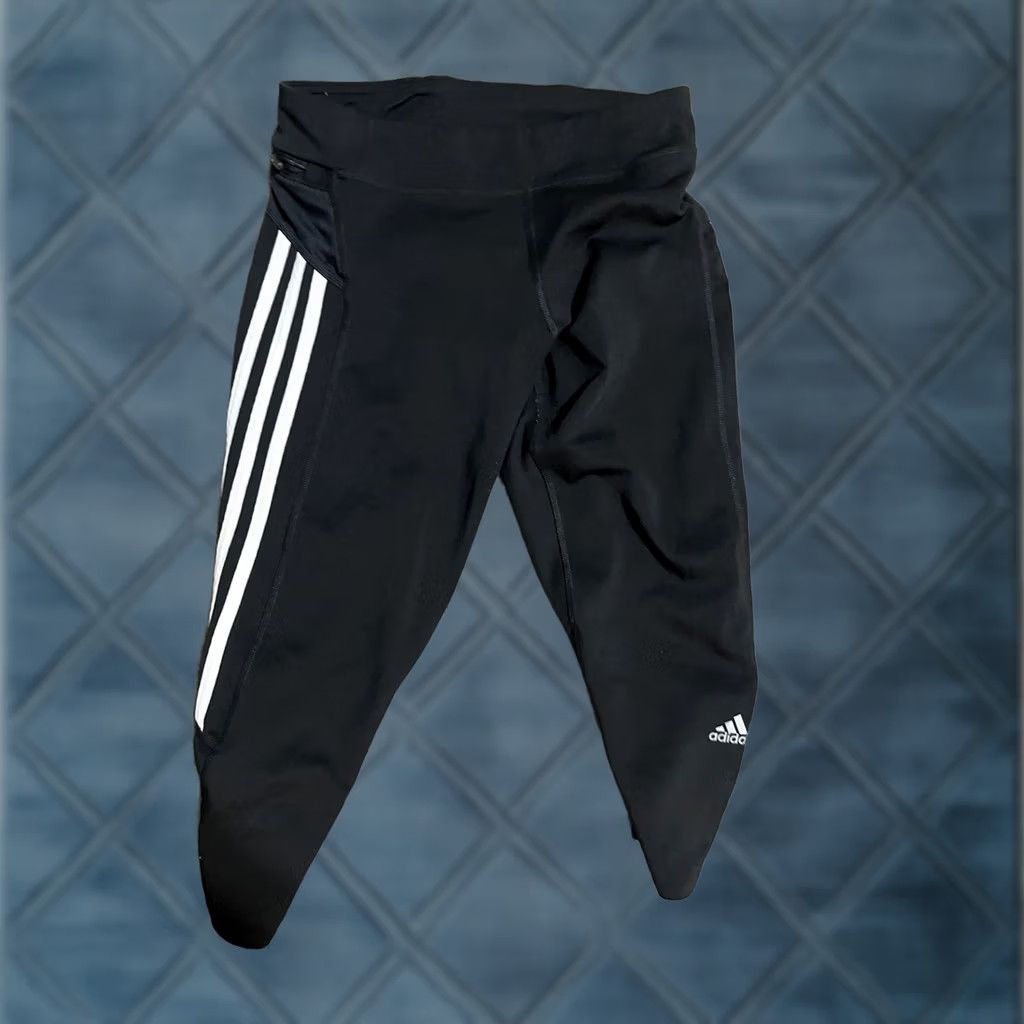 Adidas adidas Women Capri Legging Black Size S White stripe Climalite Size 28" / US 6 / IT 42 - 1 Thumbnail