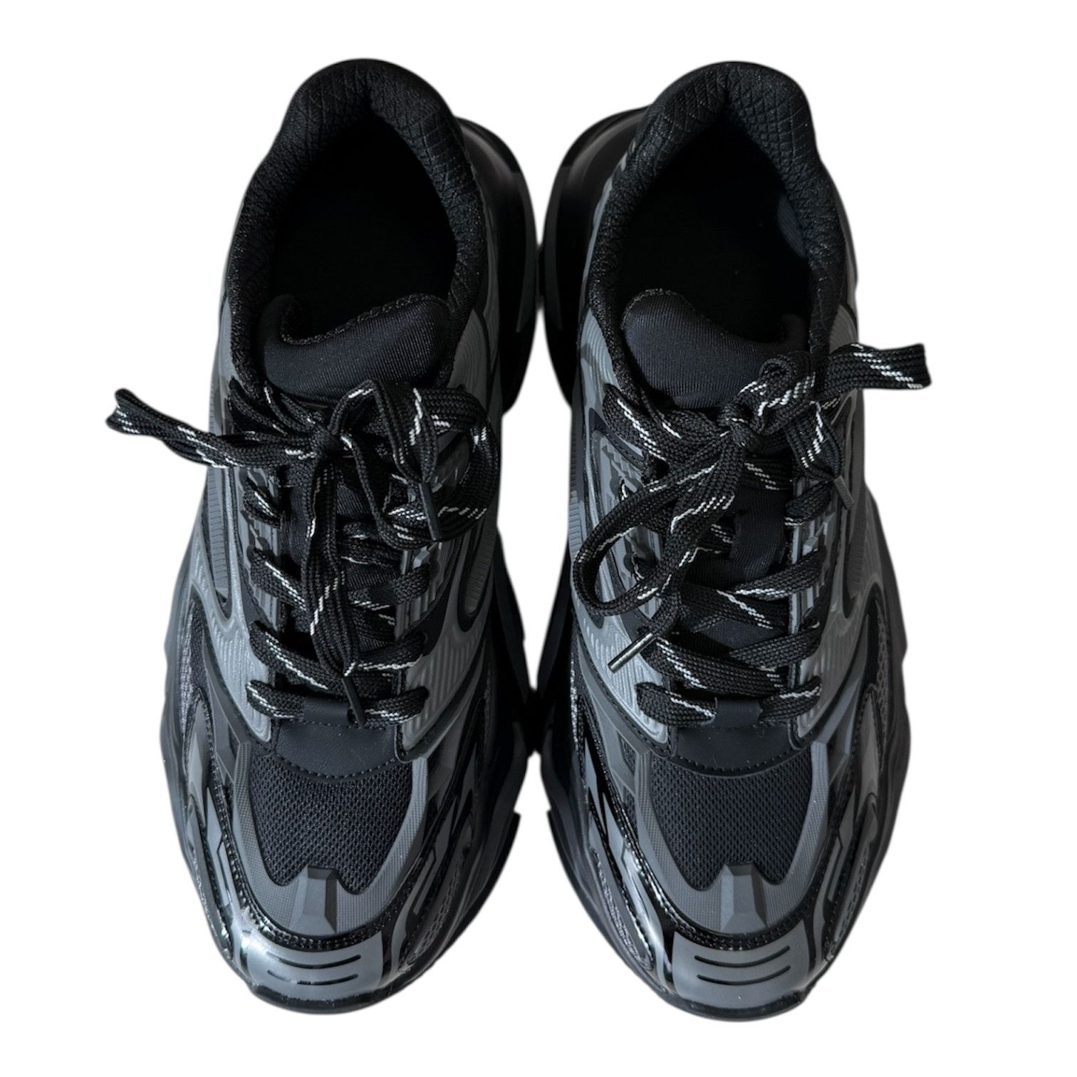 Japanese Brand A’GEM ARULE Chunky Sneaker Black Grey Japan 28 Size US 10 / EU 43 - 3 Thumbnail