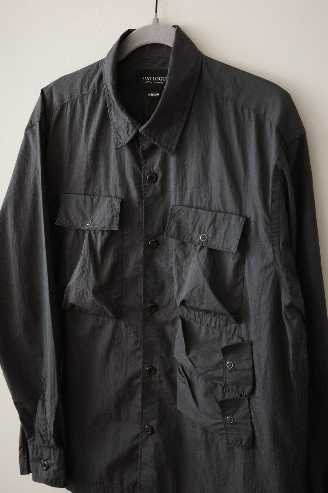 EASTLOGUE Eastlogue - Cargo pocket shirt - Black 1720SSSH06 Size US M / EU 48-50 / 2 - 2 Thumbnail