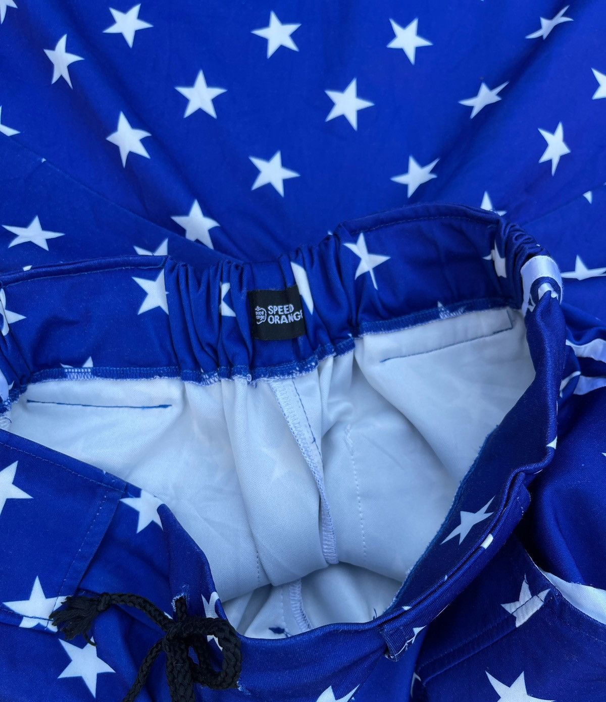 Japanese Brand Speed Orange Full Print Star Drop-Crotch Pants Size US 30 / EU 46 - 11 Thumbnail