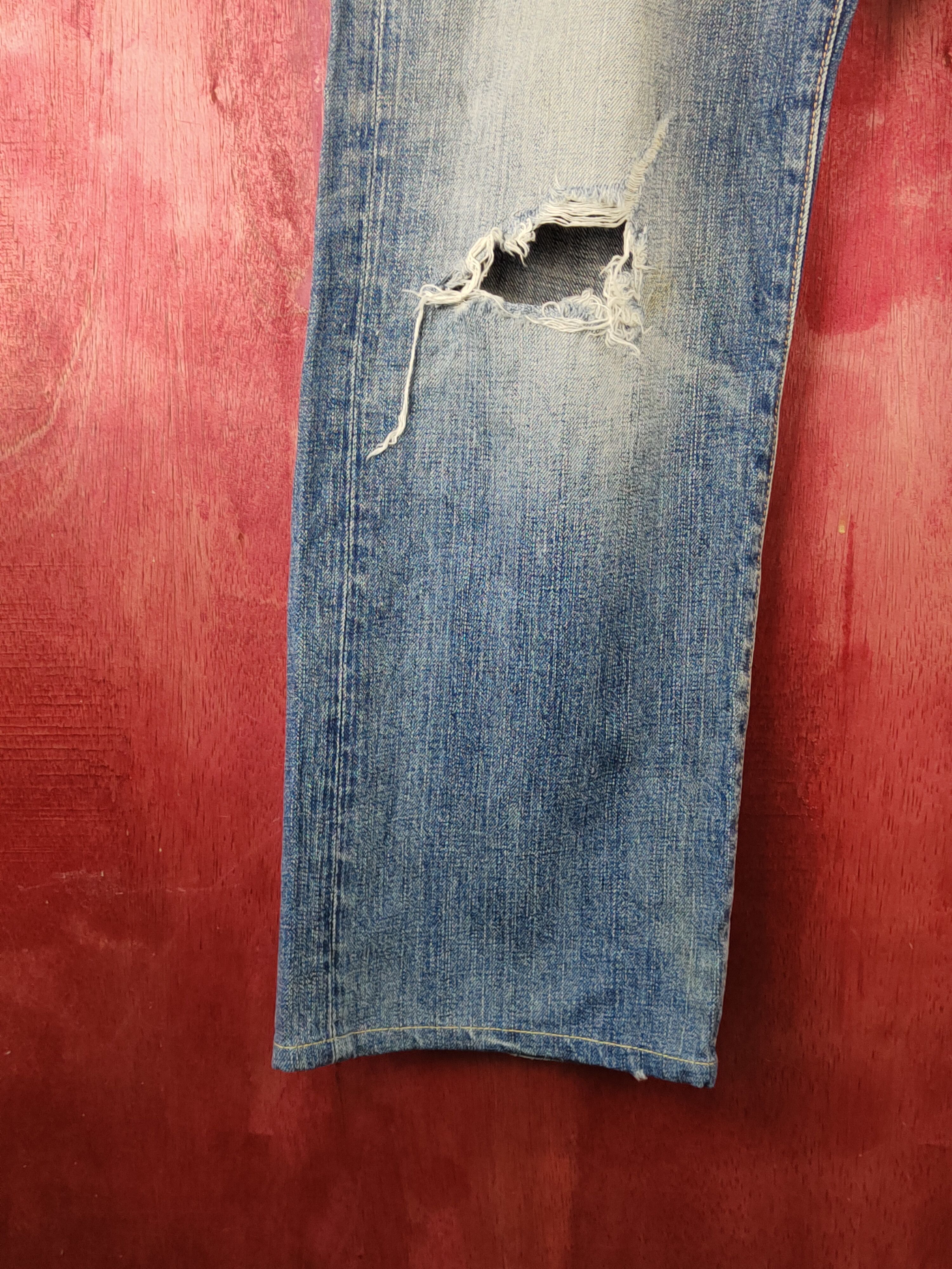 Abercrombie & Fitch Abercrombie & Fitch Blue Distressed Ripped Jeans #S2329 Size US 32 / EU 48 - 4 Thumbnail