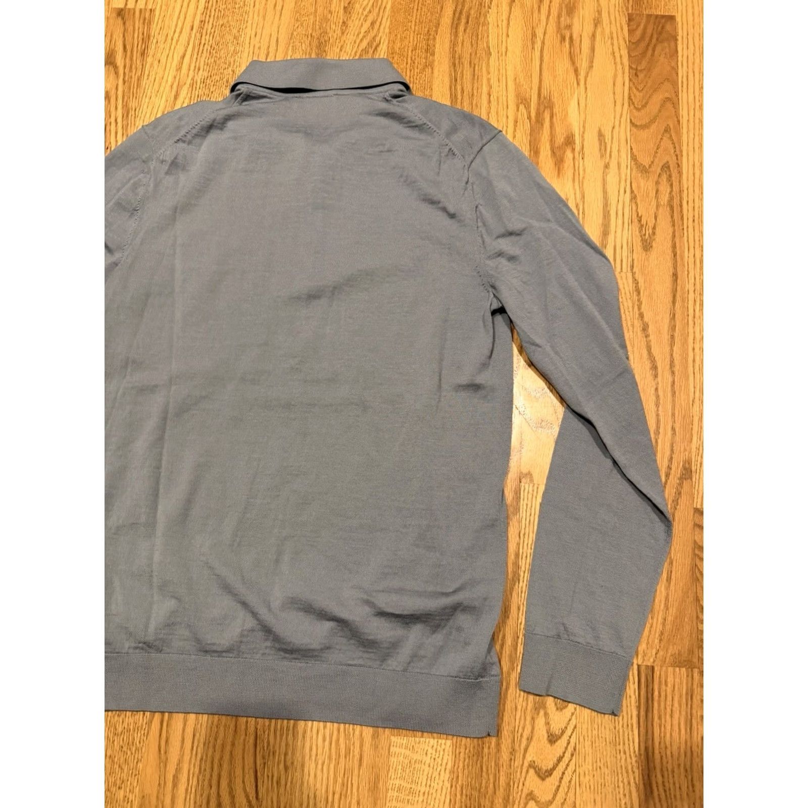 Cos COS Merino Wool Polo 1/4 Zip Shirt Men’s Medium Blue Pullover Size US M / EU 48-50 / 2 - 4 Thumbnail