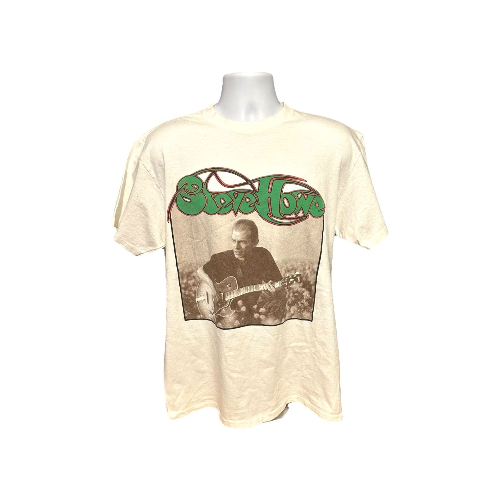 Vintage VINTAGE Steve Howe Shirt Men L White Short Sleeve Logo Graphic Print 2000s Concert Music Steve Howe Mens Size US L / EU 52-54 / 3 - 5 Thumbnail