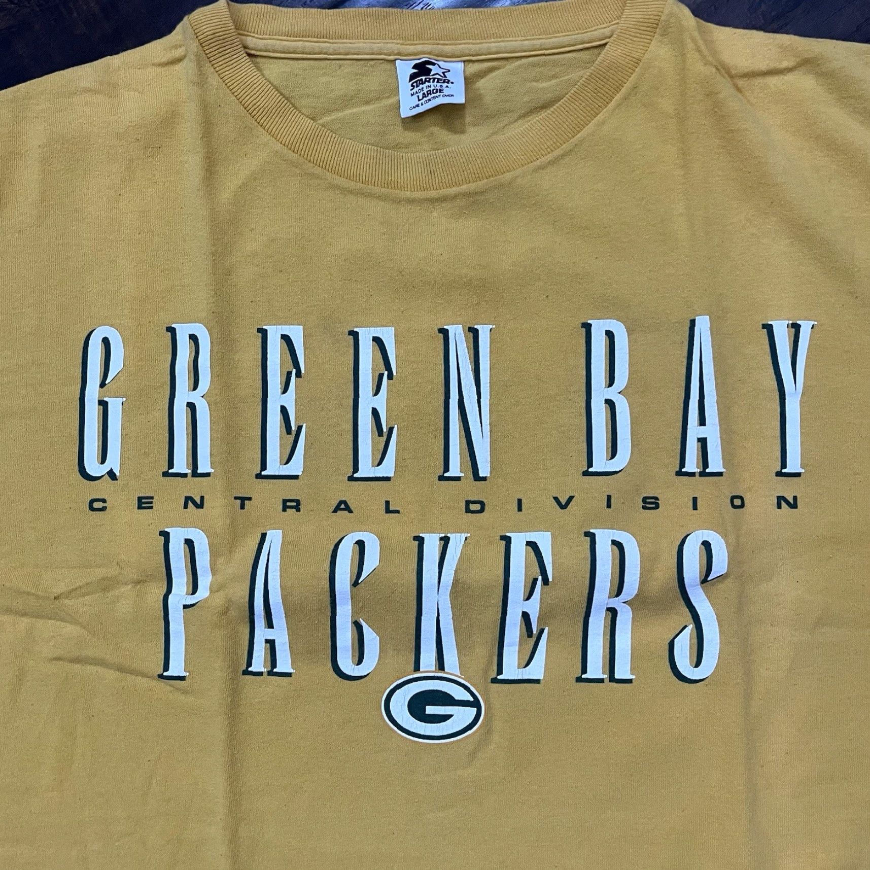 Starter VINTAGE Starter NFL Shirt Green Bay Packers T-Shirt Mens Large 90s Double Sided Yellow Crew Neck Green Bay Packers Team Logo Mens Size US L / EU 52-54 / 3 - 2 Thumbnail
