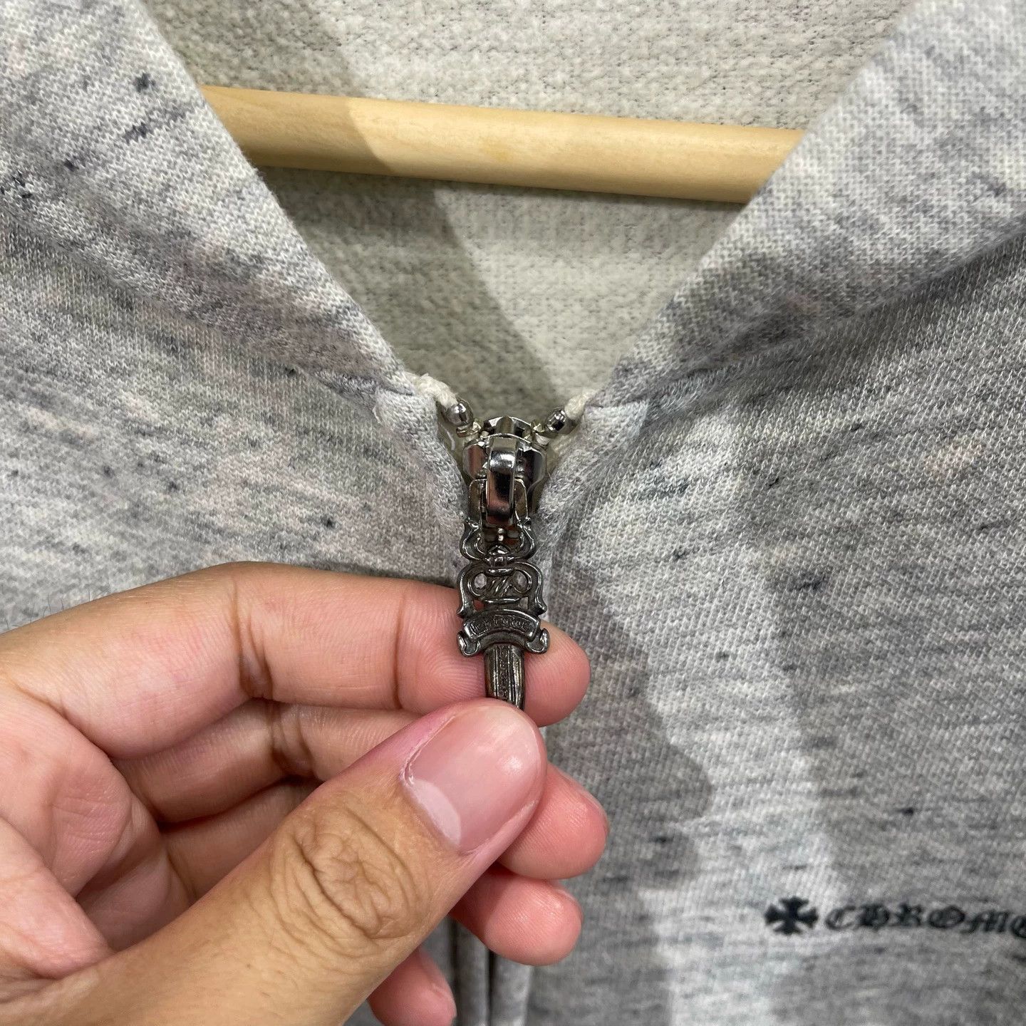 Chrome Hearts Chrome Hearts Gray Broken Sword Vines Silver Zip Jacket S Size S / US 4 / IT 40 - 5 Thumbnail
