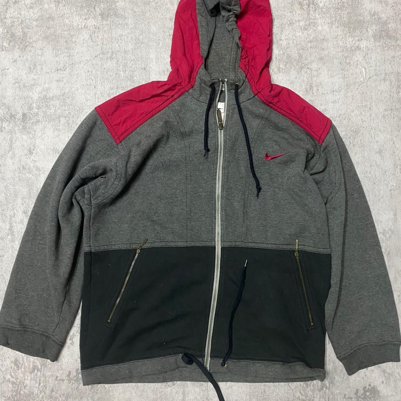Nike Nike grey and red zip up hoodie Size US S / EU 44-46 / 1 - 1 Thumbnail