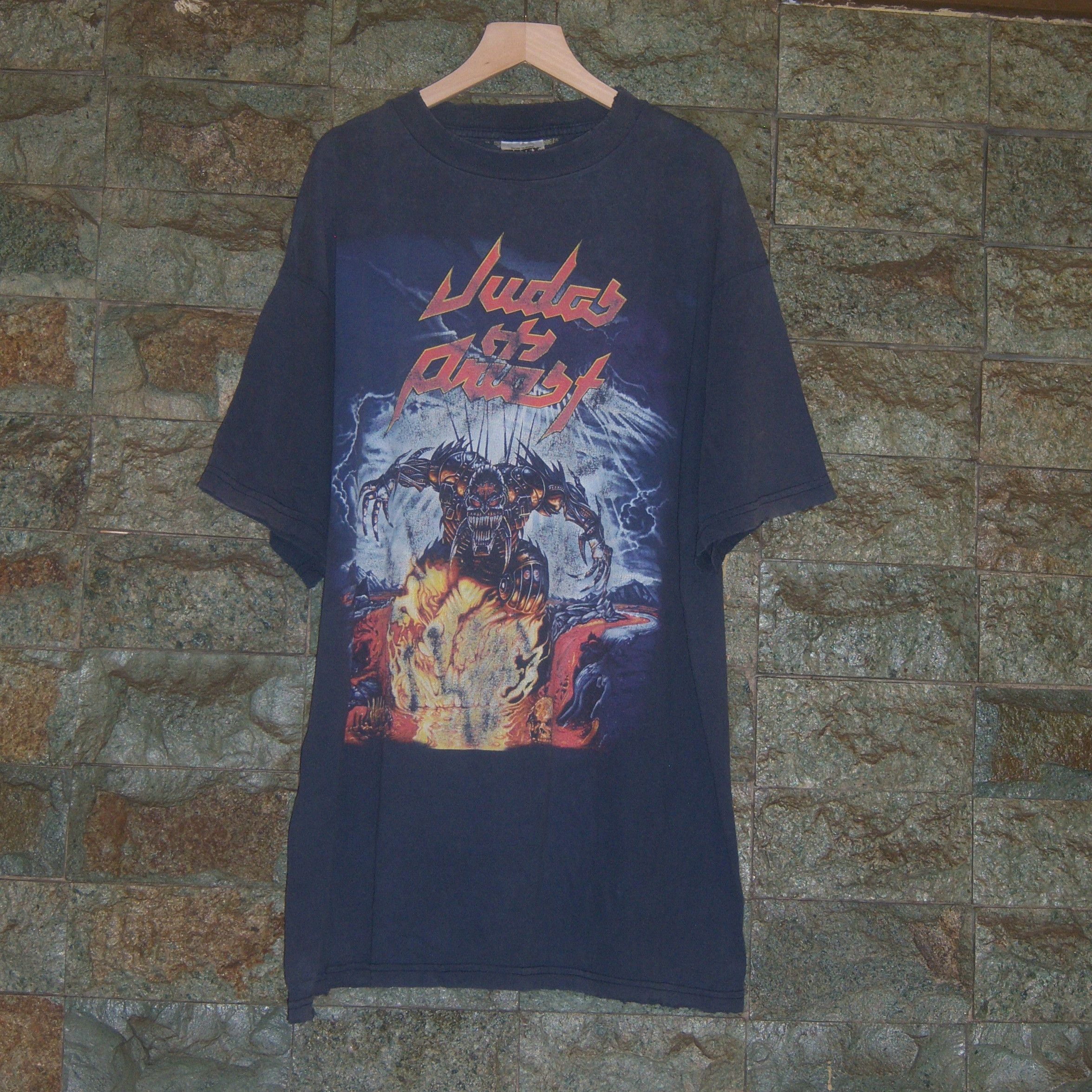 Band Tees × Tultex × Vintage 1998 Judas Priest Jugulator World Tour Distressed Size US XL / EU 56 / 4 - 1 Thumbnail
