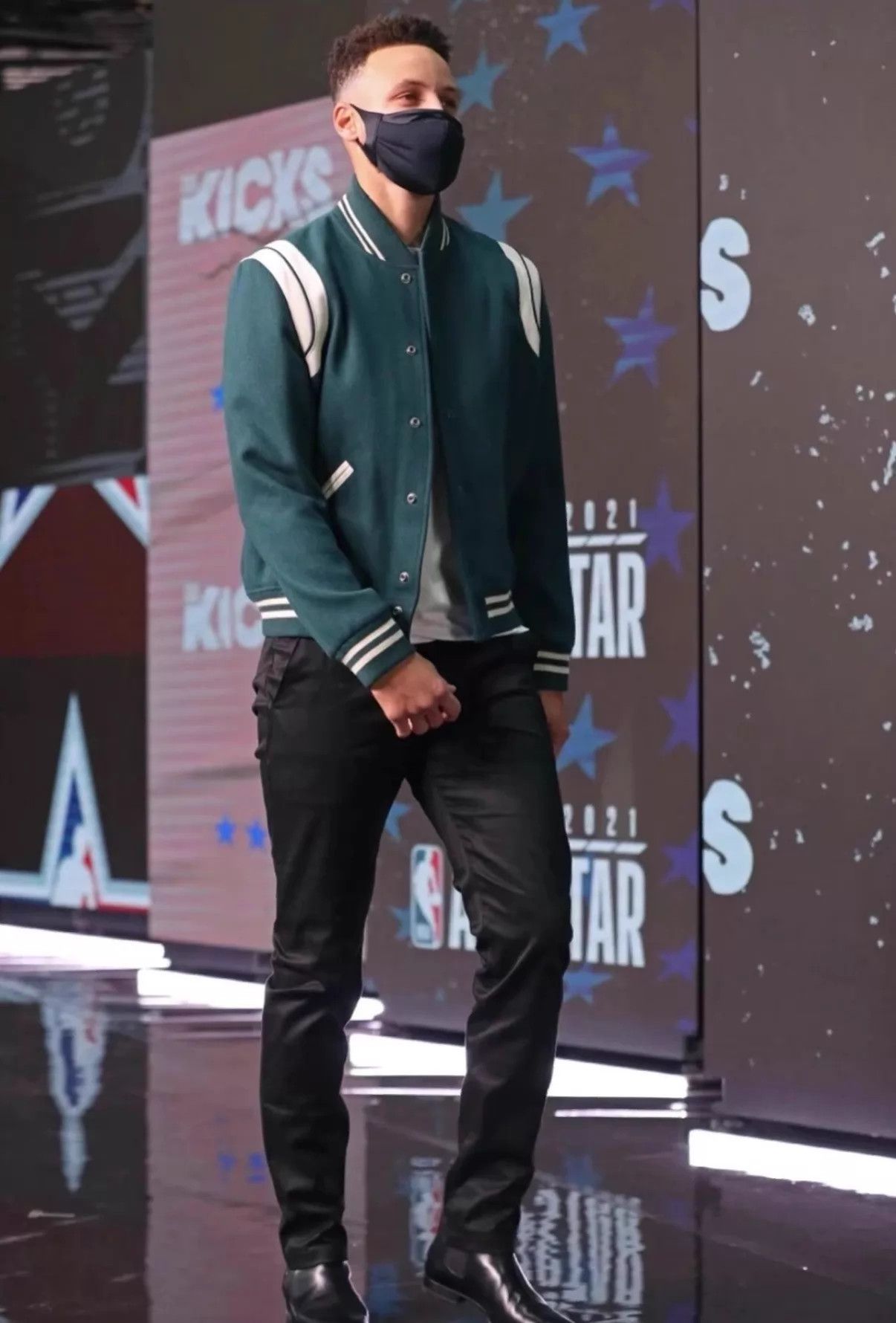 Saint Laurent Paris Saint Laurent Deep Green Wool Leather Baseball Jacket 46 Size US S / EU 44-46 / 1 - 9 Thumbnail