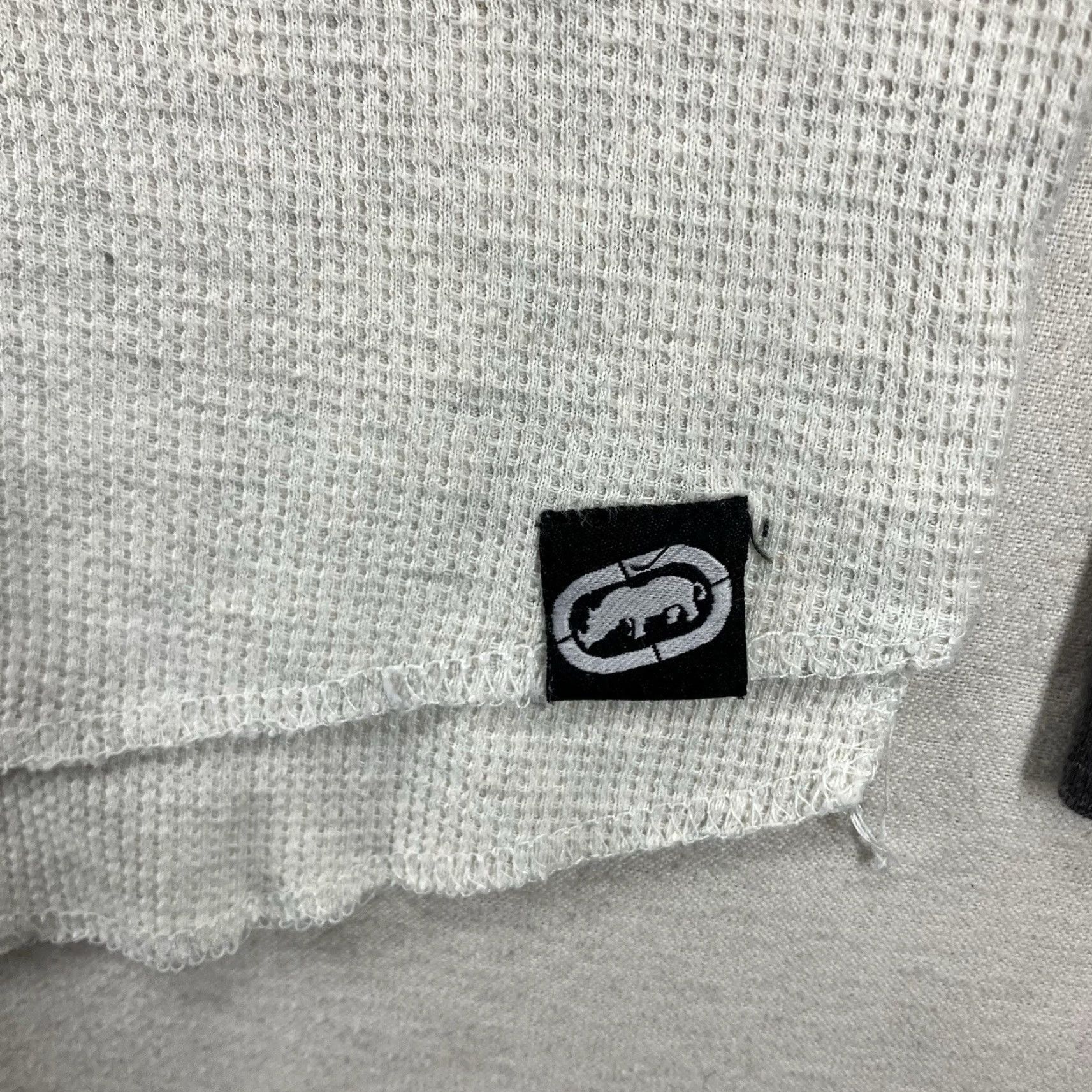 Ecko Unltd. VINTAGE ECKO UNLTD Thermal Waffle Long Sleeve Shirt XL Raglan Gray 90s Hip Hop Streetwear Rhino Mens Slim Shirt Size US XL / EU 56 / 4 - 6 Thumbnail
