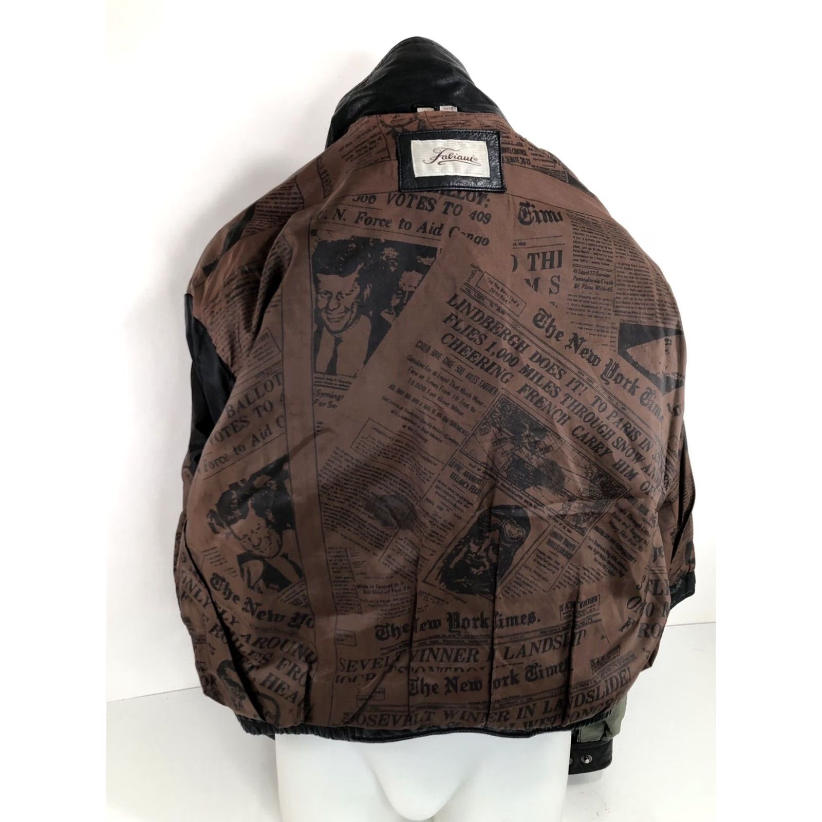 Vintage VINTAGE Fabiani Jacket Mens 46 Brown LEATHER Embossed 90s Logo Bomber Size US S / EU 44-46 / 1 - 6 Thumbnail