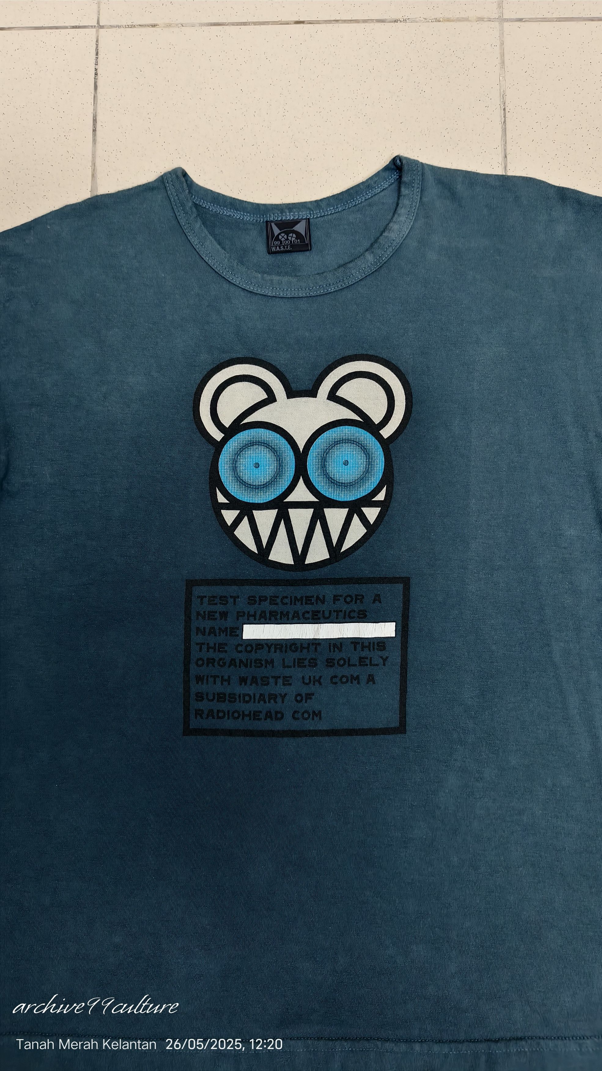 Band Tees × Vintage Vintage Radiohead Waste 99.00.01 Sex Work Death Tee Size US M / EU 48-50 / 2 - 5 Thumbnail