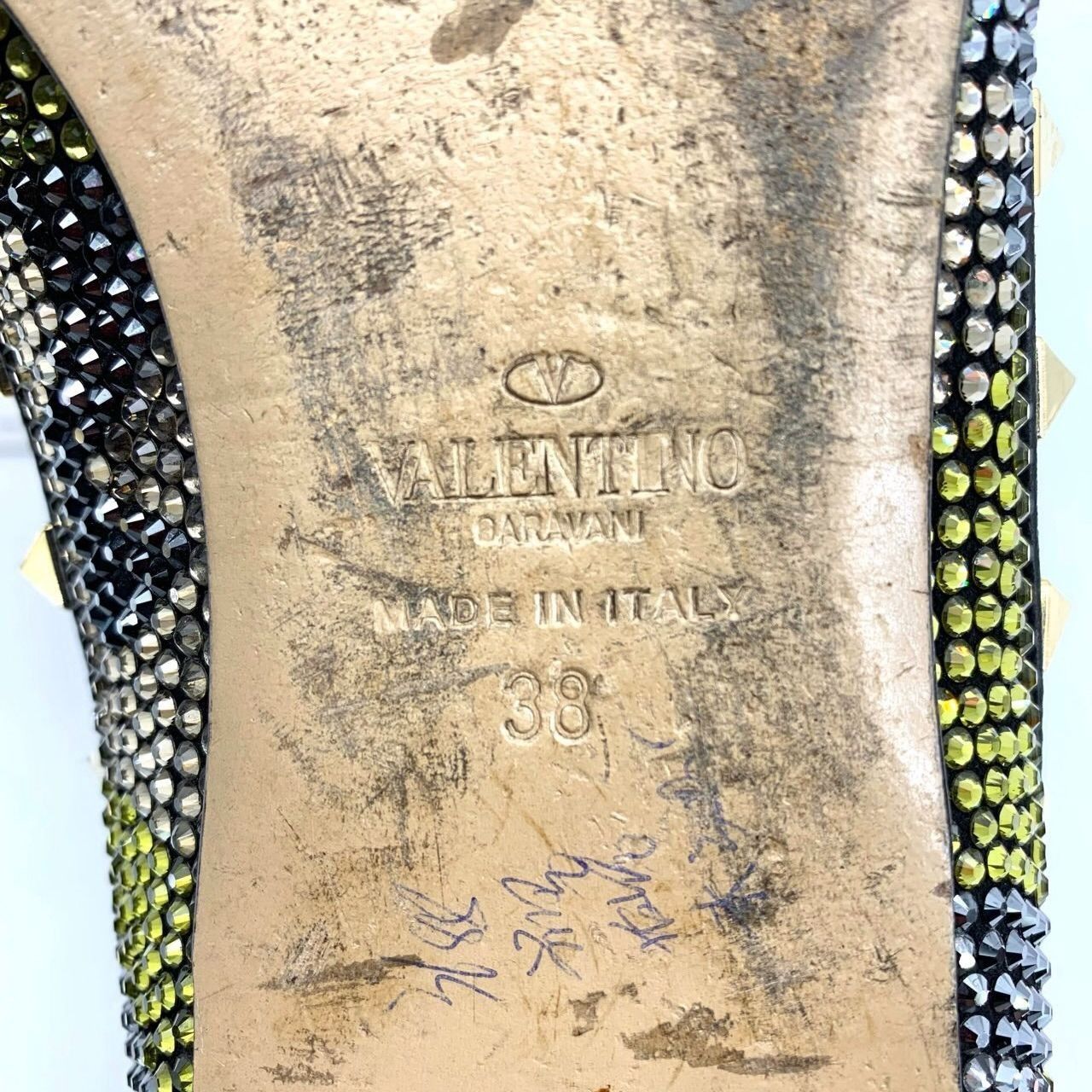 Valentino Valentino Garavani Rivet Pointed Flat Sandals 38 Black Full Size US 8 / IT 38 - 5 Thumbnail
