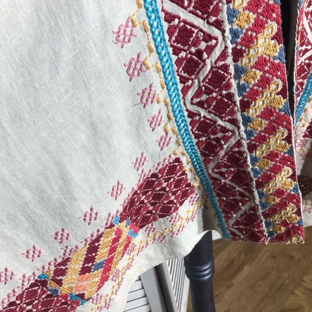 Johnny Was Johnny Was Kimono Drape Cardigan Embroidered Aztec Linen M Size L / US 10 / IT 46 - 14 Thumbnail