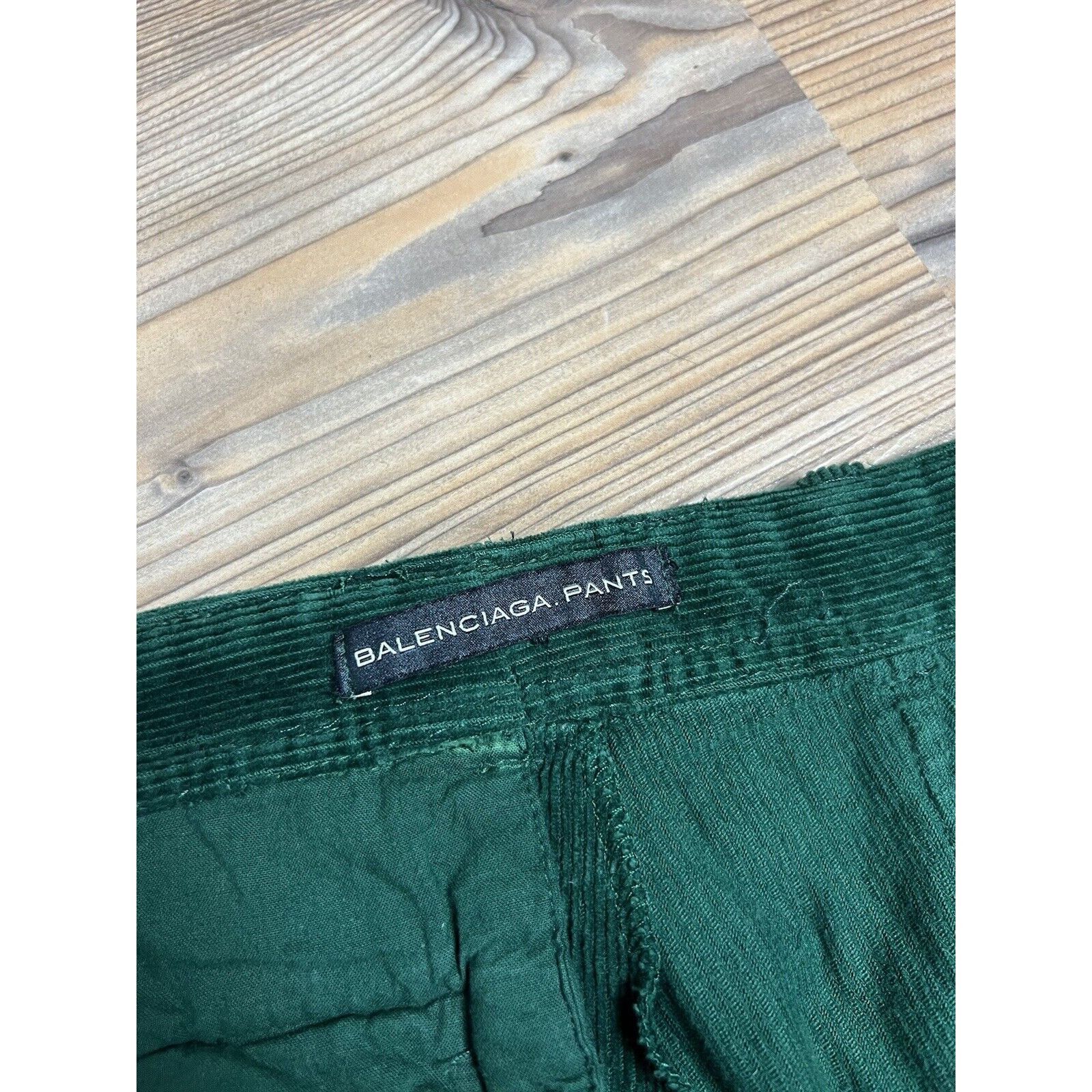 Balenciaga Balenciaga Women`s Emerald Green Corduroy Straight Chino Pa Size US 36 / EU 52 - 10 Thumbnail