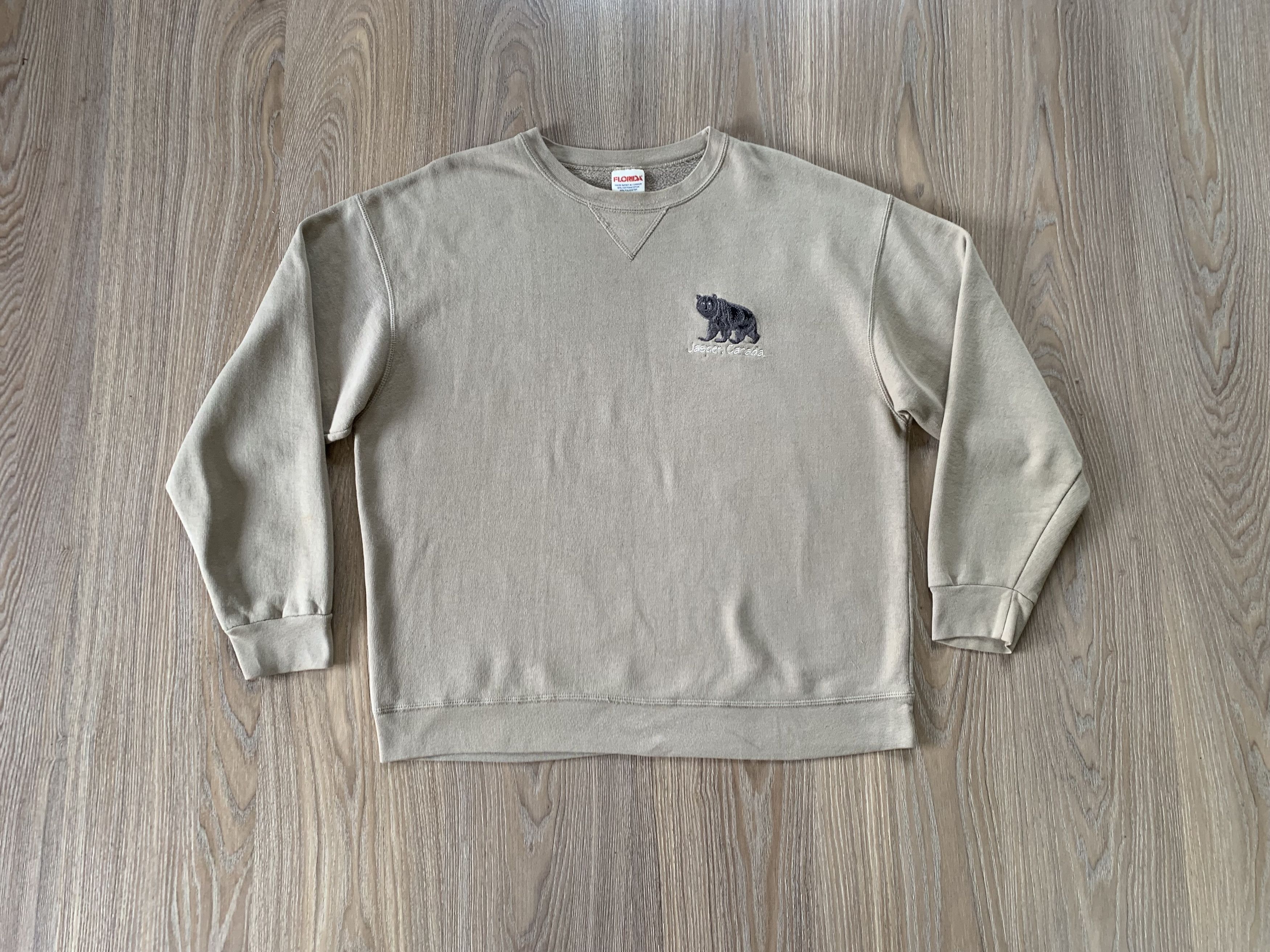 Designer × Vintage Florida Jasper Canada Beige Vintage Cotton Sweatshirt Size US M / EU 48-50 / 2 - 2 Thumbnail