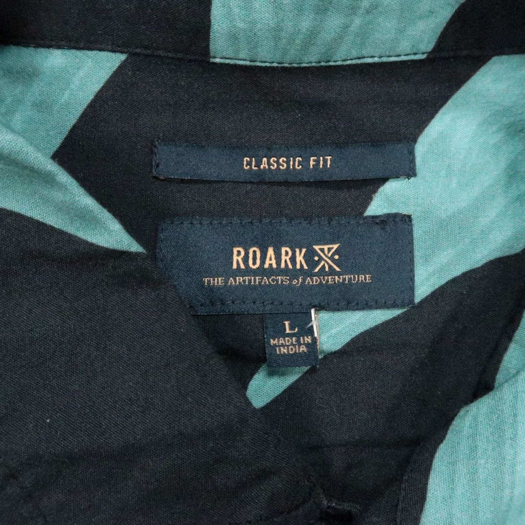 Roark Roark Shirt Mens Large Blue Print Short Sleeve Pulque Gonzo Camp Collar Button-Up Pocketed Cotton Size US L / EU 52-54 / 3 - 3 Thumbnail