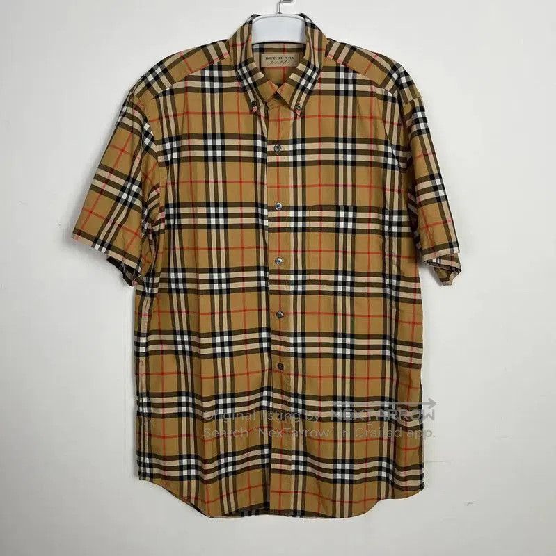 Burberry Burberry Khaki Cotton Short Sleeve Shirt. Size US M / EU 48-50 / 2 - 1 Thumbnail