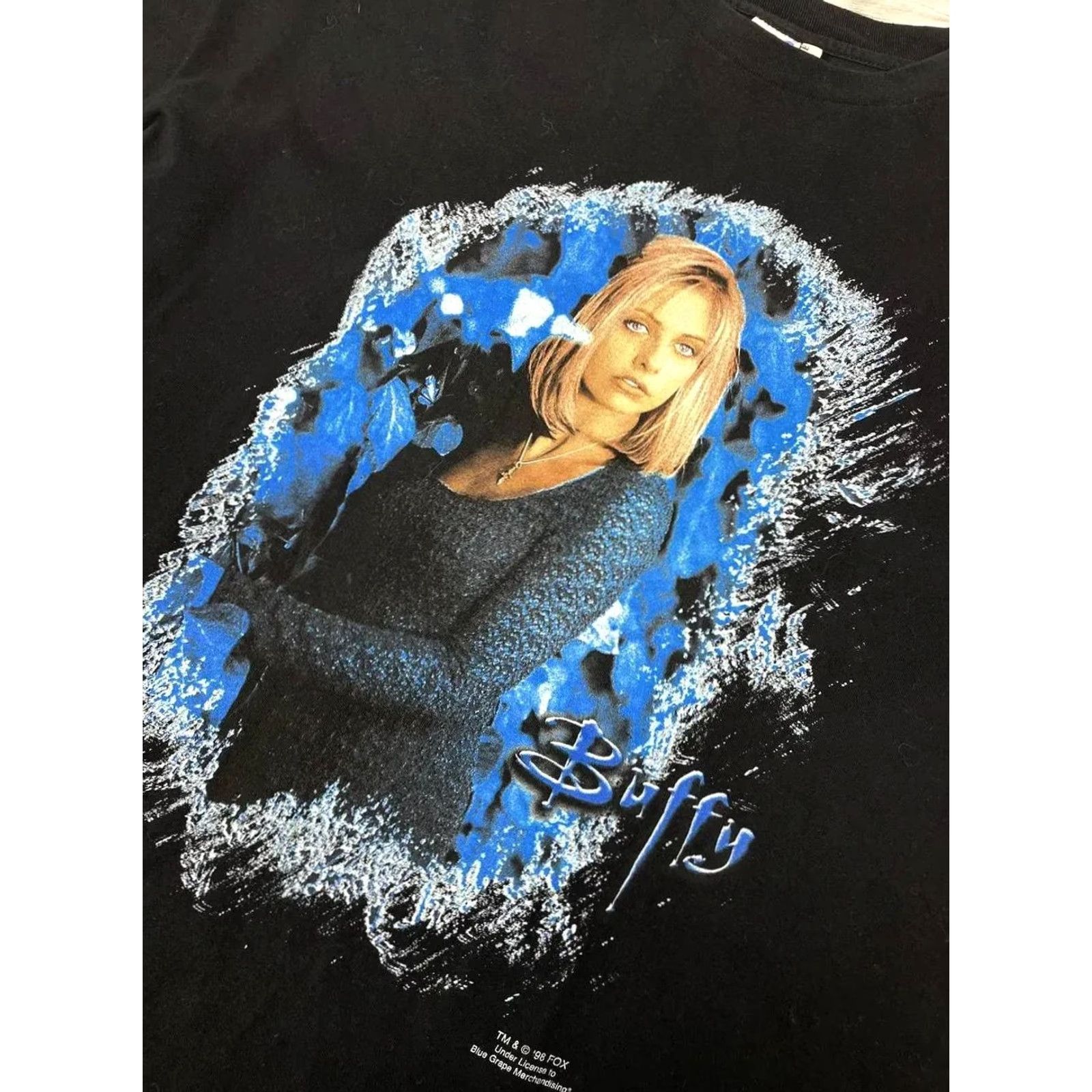 Vintage VINTAGE Buffy The Vampire Slayer T-Shirt Men XL Black Movie Graphic Print 1998 Summer Casual Mens XL Black Size US XL / EU 56 / 4 - 4 Thumbnail