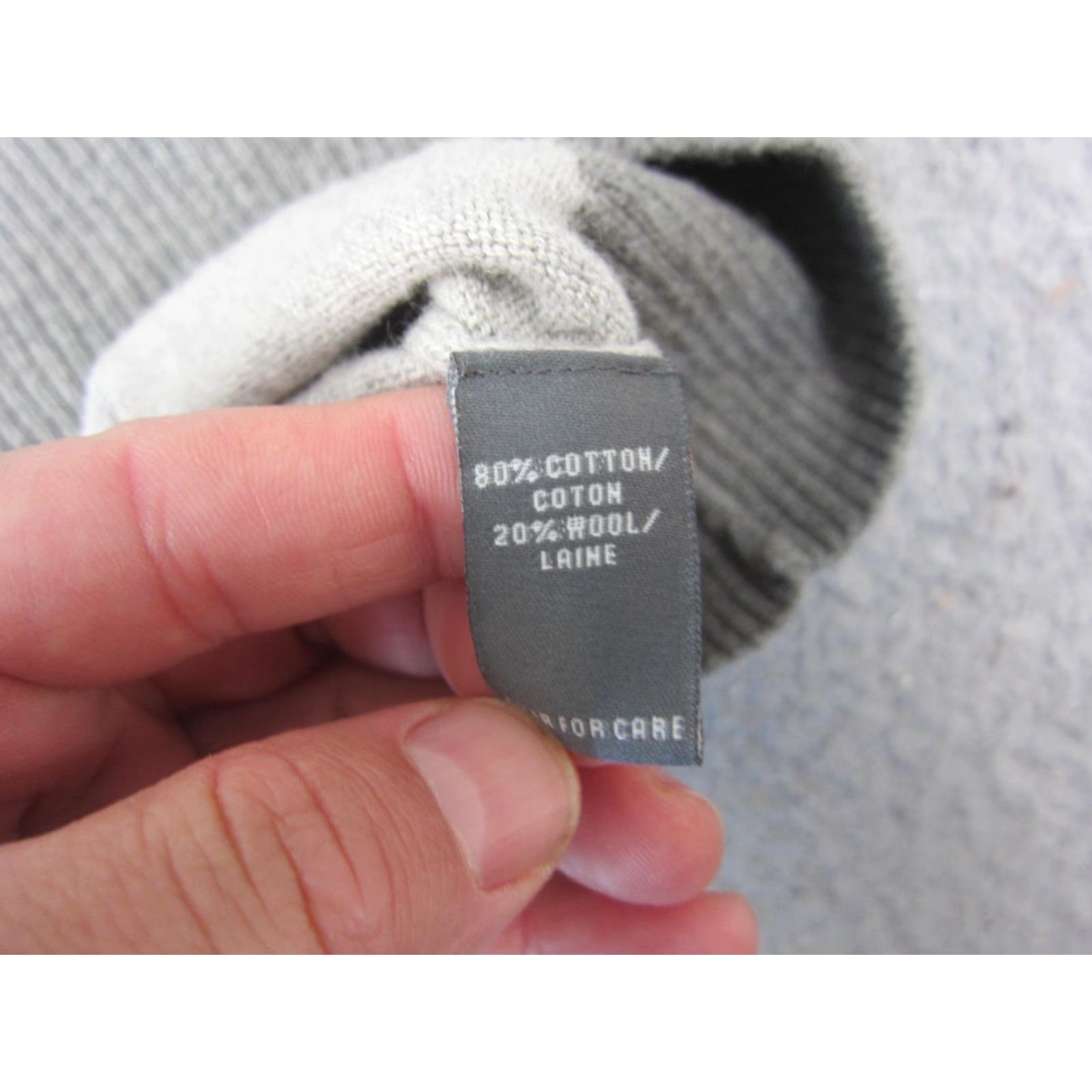 Abercrombie & Fitch Abercrombie Sweater Mens M Gray Striped Cotton Wool Knit 90s Slim Pullover Crew Neck Vintage Size US M / EU 48-50 / 2 - 6 Thumbnail