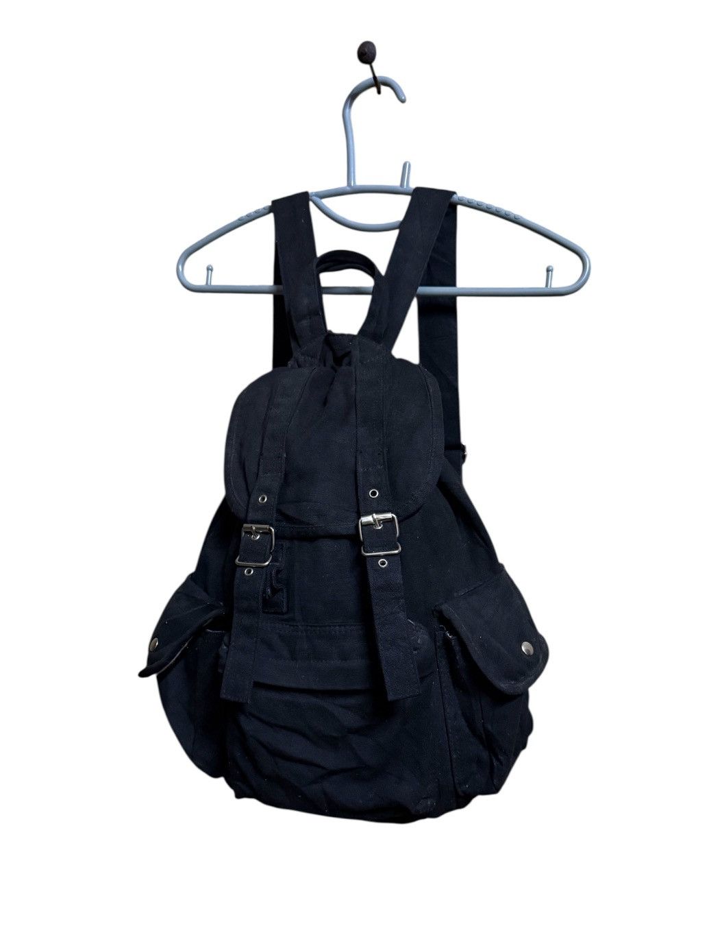 Japanese Brand Bagpack Canvas Black Japanese Brand Size ONE SIZE - 3 Thumbnail