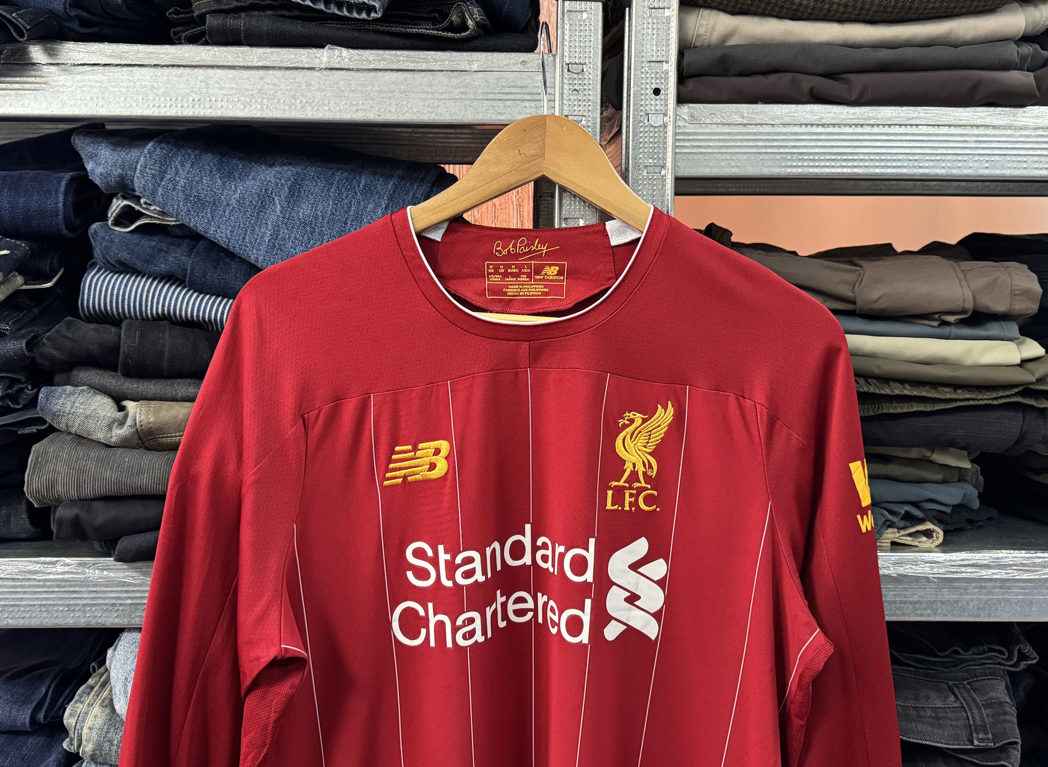 New Balance 2019/20 LIVERPOOL New Balance Home Long Sleeves Jersey Kit Size US M / EU 48-50 / 2 - 2 Thumbnail