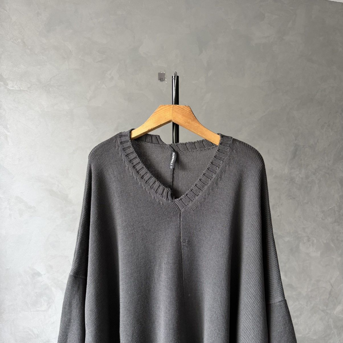 Rundholz Rundholz Avantgarde Crepe Wool Oversized V Neck Sweater Size ONE SIZE - 3 Thumbnail