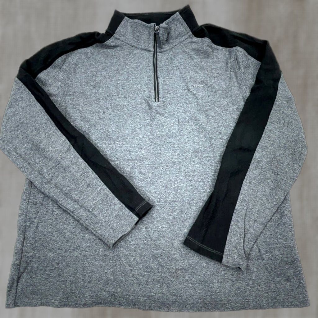 Calvin Klein Calvin Klein Sweater Adult L Gray Knit 1/4 Zip All Seasons Lightweight Logo Mens Size US L / EU 52-54 / 3 - 1 Thumbnail