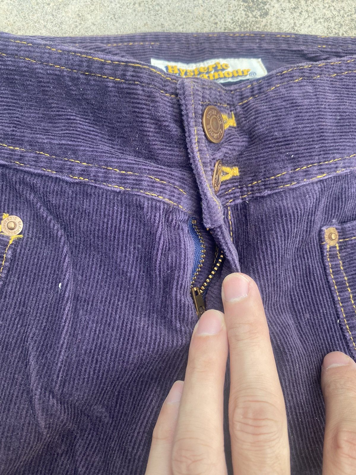 Designer × Hysteric Glamour × Japanese Brand Flare Hysteric Glamour Corduroy Low Rise Bush Pants Size US 27 - 9 Thumbnail