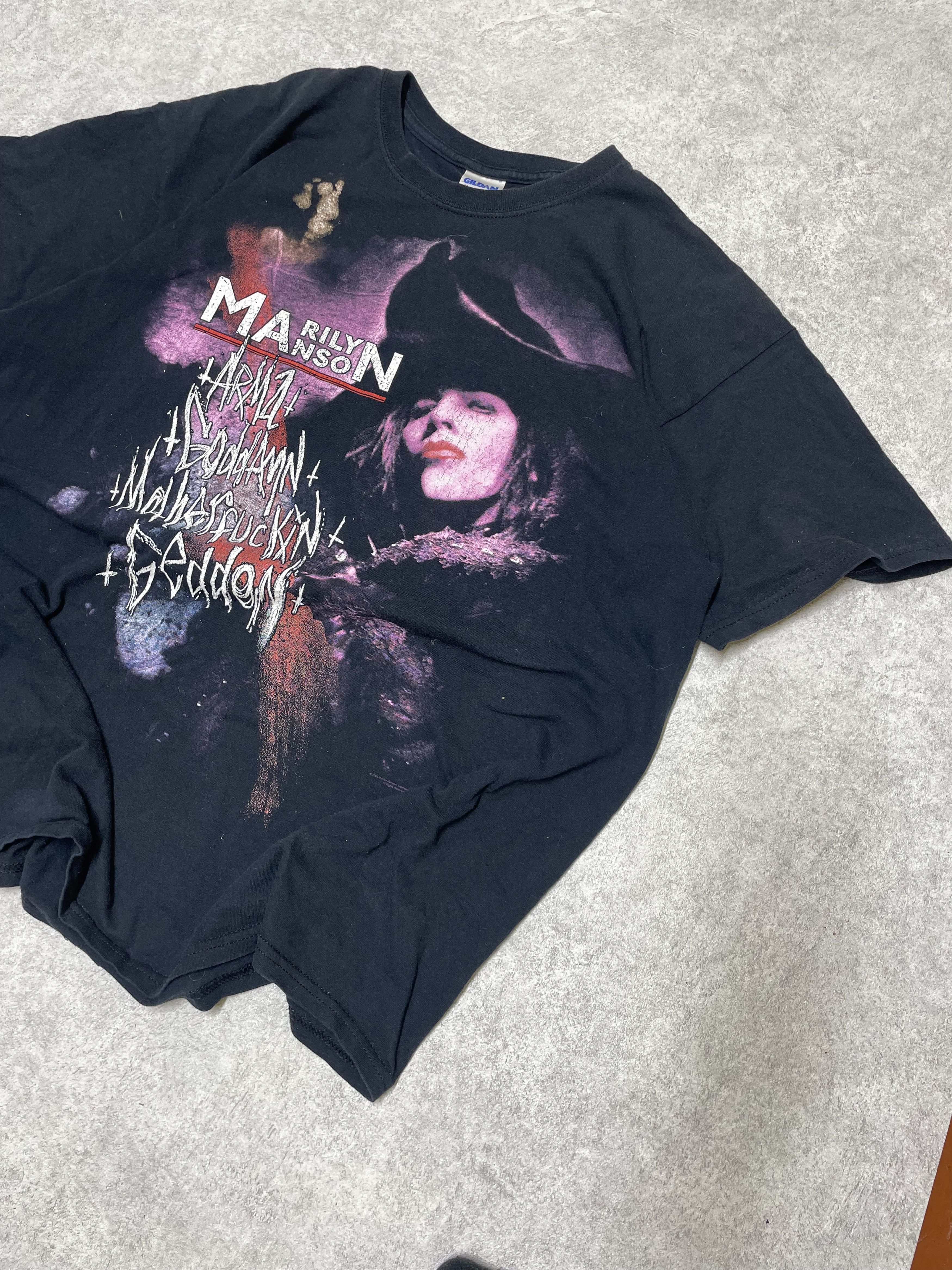 Band Tees × Marilyn Manson World Tour Manson 2000SS Very Rare Obscene Language Size US XL / EU 56 / 4 - 2 Thumbnail